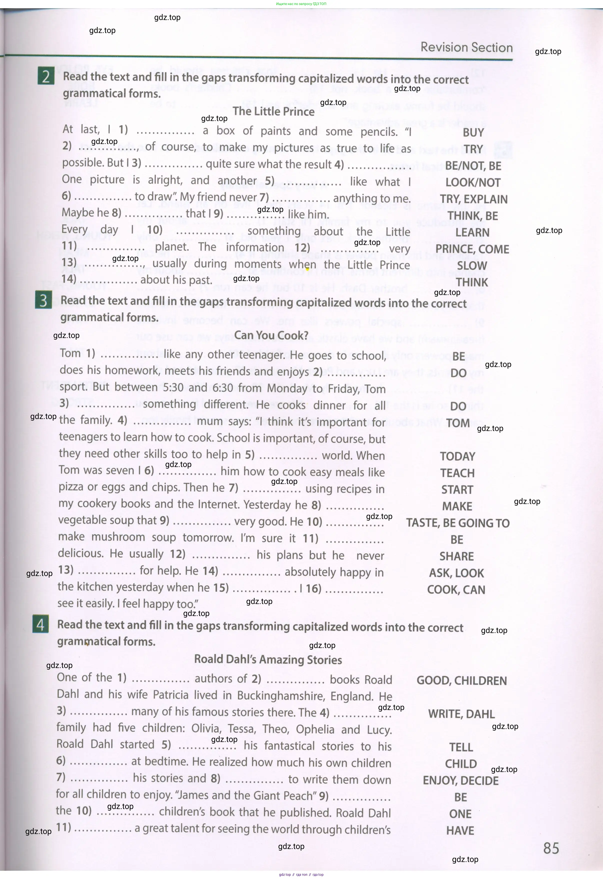 Английский язык (english), 6 класс Рабочая тетрадь (workbook), авторы: Ваулина Юлия Евгеньевна (Vaulina Julia), Дули Дженни (Dooley Jenny), Подоляко Ольга Евгеньевна (Podolyako Olga), Эванс Вирджиния (Evans Virginia), издательство Просвещение, Москва, 2023, зелёного цвета, страница 85