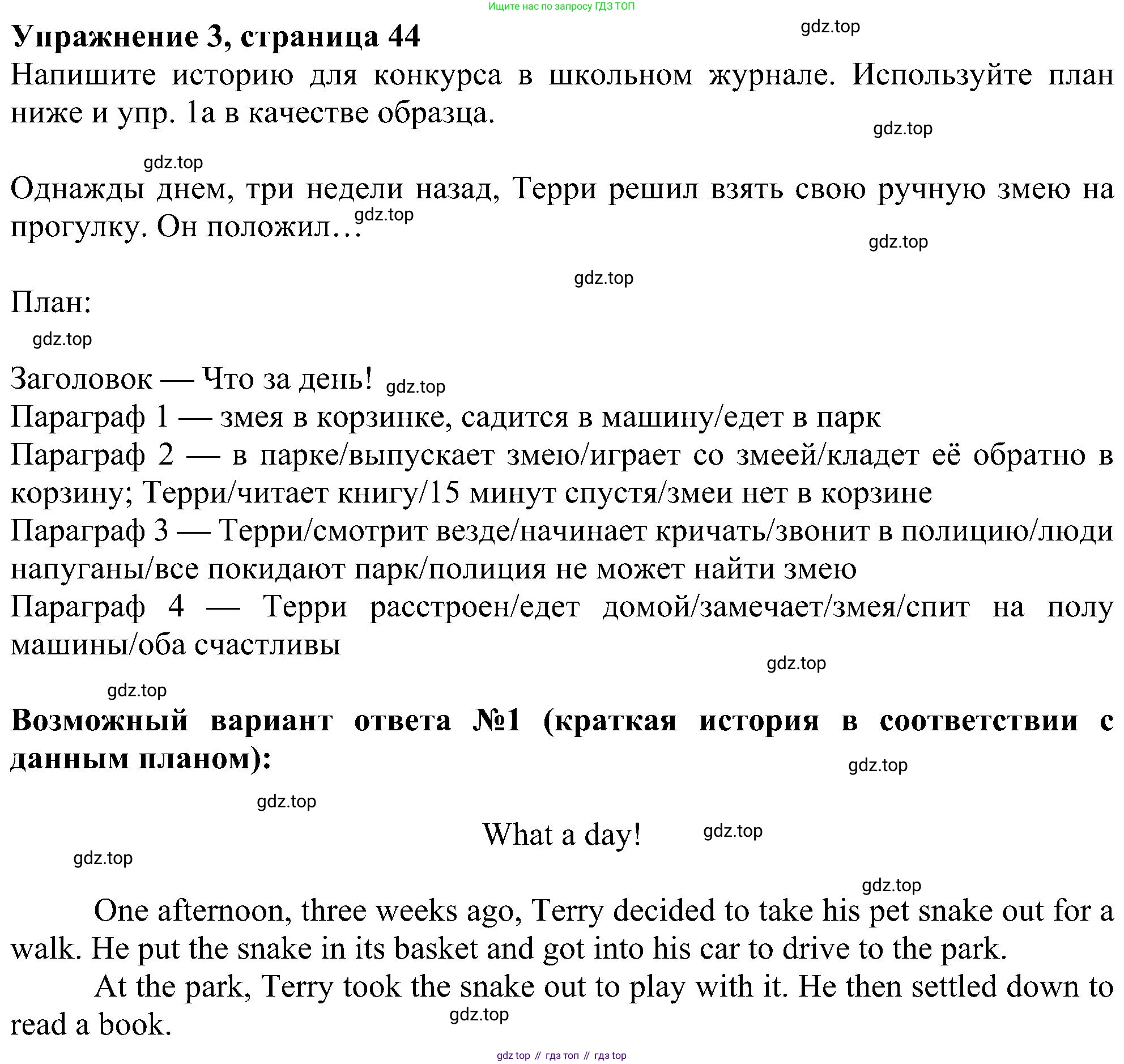Английский язык (english), 6 класс Рабочая тетрадь (workbook), авторы: Ваулина Юлия Евгеньевна (Vaulina Julia), Дули Дженни (Dooley Jenny), Подоляко Ольга Евгеньевна (Podolyako Olga), Эванс Вирджиния (Evans Virginia), издательство Просвещение, Москва, 2023, зелёного цвета, страница 44, номер 3, Решение 1 (2023-2027)