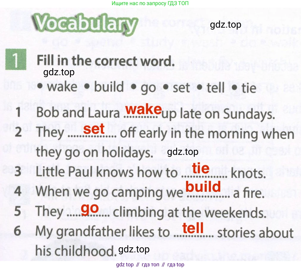 Английский язык (english), 6 класс Рабочая тетрадь (workbook), авторы: Ваулина Юлия Евгеньевна (Vaulina Julia), Дули Дженни (Dooley Jenny), Подоляко Ольга Евгеньевна (Podolyako Olga), Эванс Вирджиния (Evans Virginia), издательство Просвещение, Москва, 2023, зелёного цвета, страница 25, номер 1, Решение 2 (2023-2027)