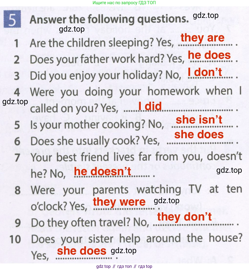 Английский язык (english), 6 класс Рабочая тетрадь (workbook), авторы: Ваулина Юлия Евгеньевна (Vaulina Julia), Дули Дженни (Dooley Jenny), Подоляко Ольга Евгеньевна (Podolyako Olga), Эванс Вирджиния (Evans Virginia), издательство Просвещение, Москва, 2023, зелёного цвета, страница 40, номер 5, Решение 2 (2023-2027)