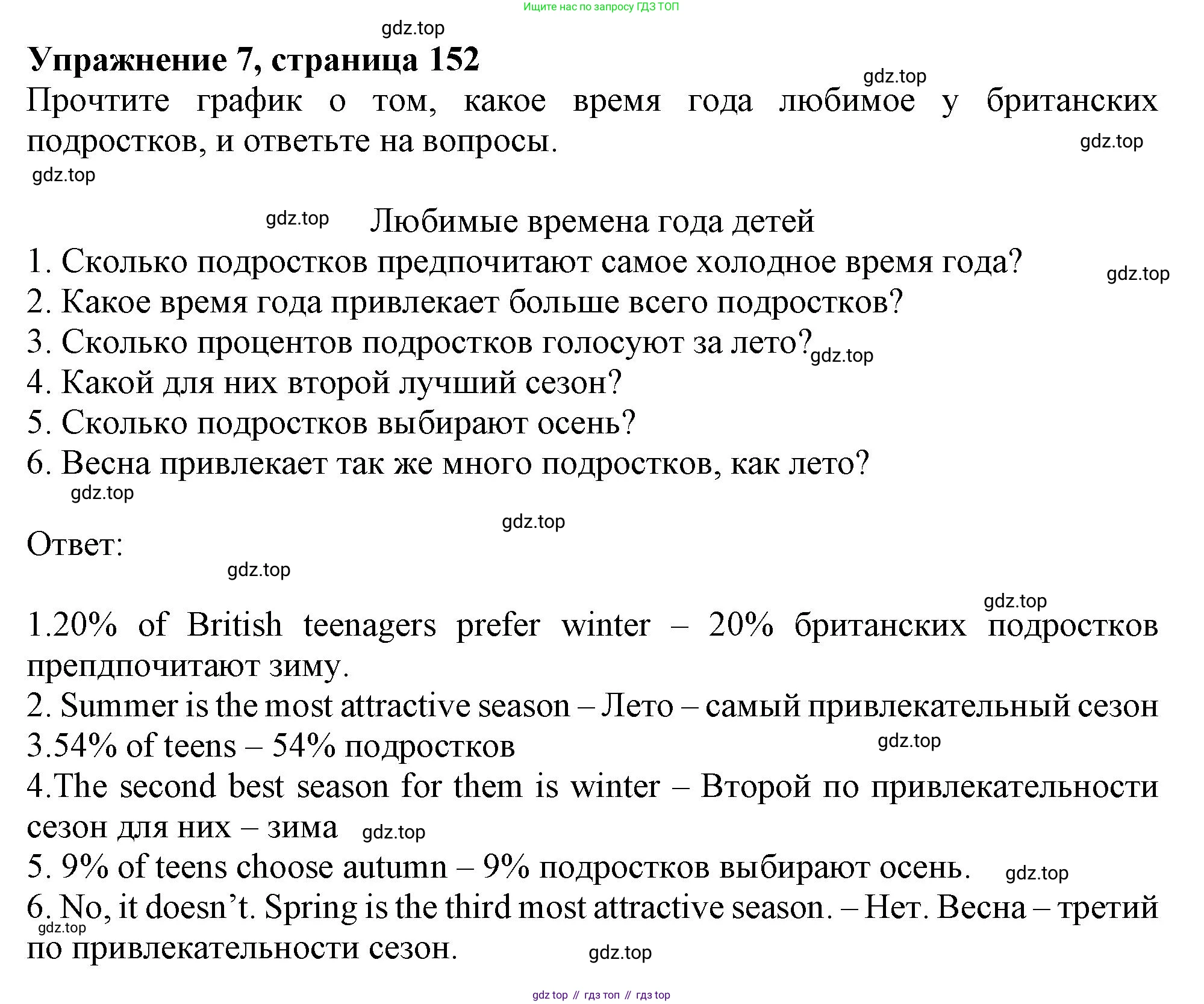Английский язык (english), 6 класс Тренировочные упражнения в формате ОГЭ (ГИА), авторы: Ваулина Юлия Евгеньевна (Vaulina Julia), Подоляко Ольга Евгеньевна (Podolyako Olga), издательство Просвещение, Москва, 2023, зелёного цвета, страница 152, номер 7, Решение 1