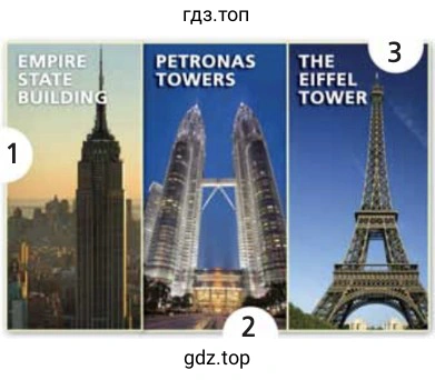 EMPIRE STATE BUILDING PETRONAS TOWERS THE EIFFEL TOWER