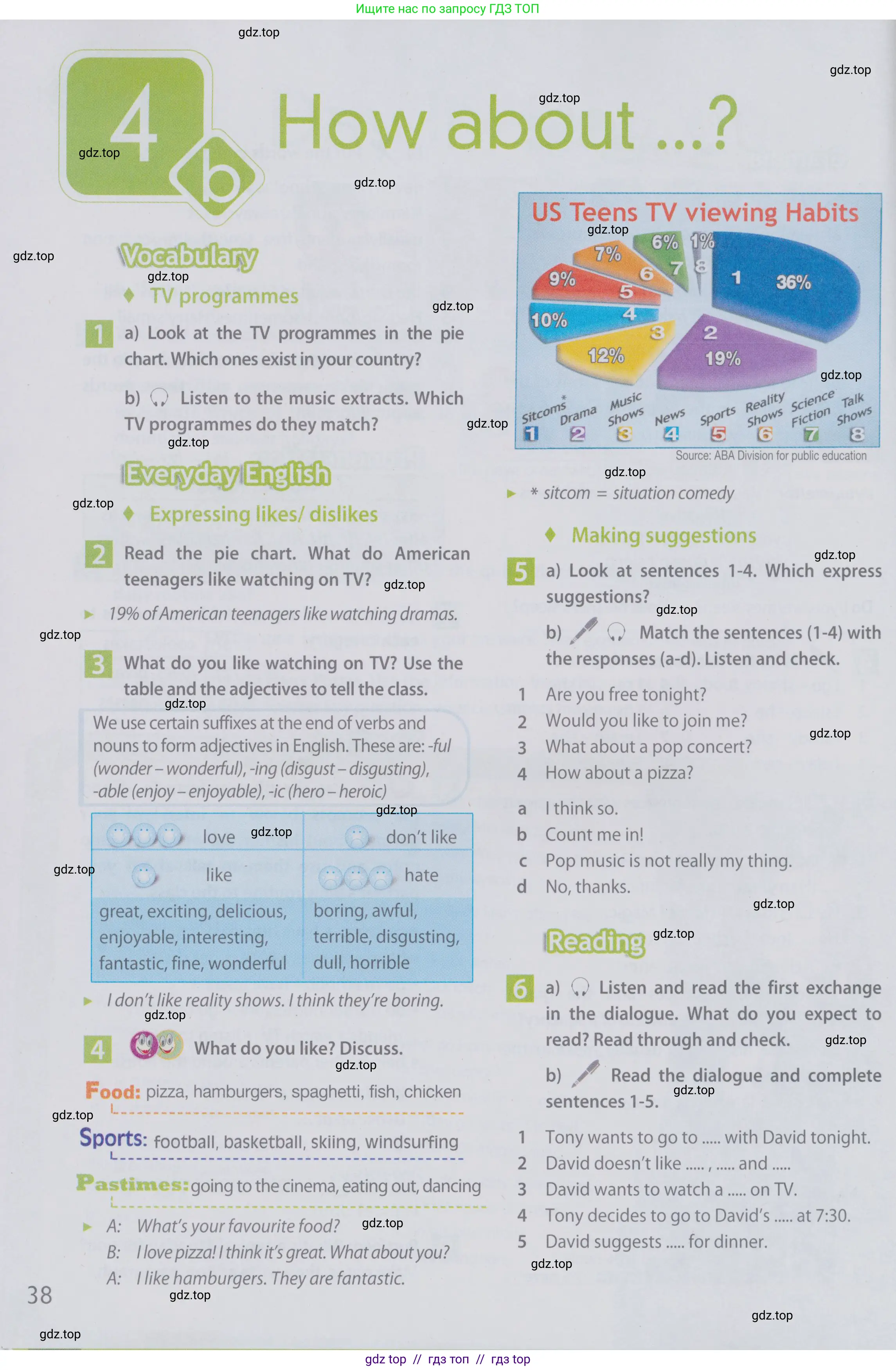 Английский язык (english), 6 класс Учебник (Student's book), авторы: Ваулина Юлия Евгеньевна (Vaulina Julia), Дули Дженни (Dooley Jenny), Подоляко Ольга Евгеньевна (Podolyako Olga), Эванс Вирджиния (Evans Virginia), издательство Просвещение, Москва, 2023, зелёного цвета, страница 38