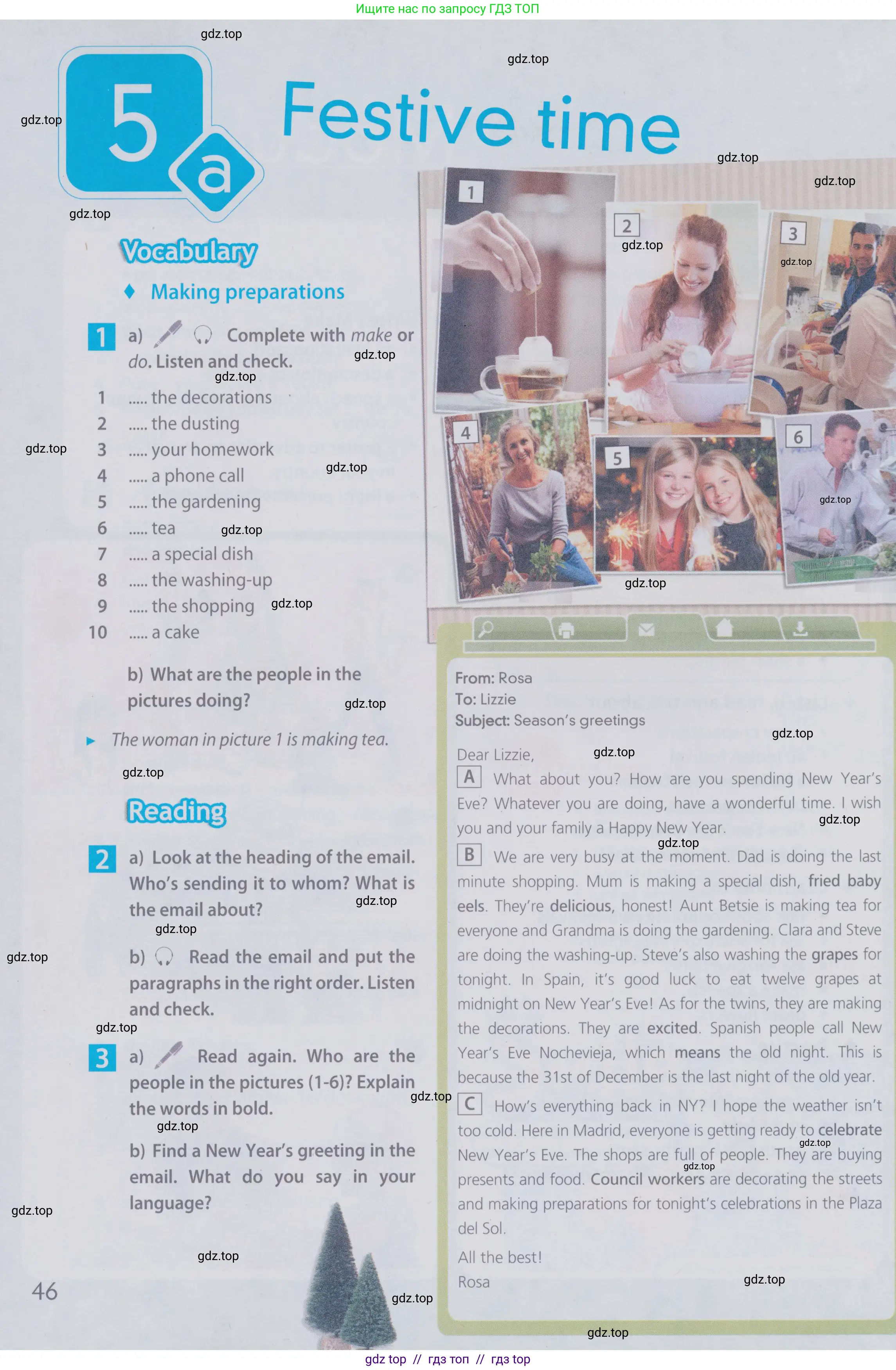 Английский язык (english), 6 класс Учебник (Student's book), авторы: Ваулина Юлия Евгеньевна (Vaulina Julia), Дули Дженни (Dooley Jenny), Подоляко Ольга Евгеньевна (Podolyako Olga), Эванс Вирджиния (Evans Virginia), издательство Просвещение, Москва, 2023, зелёного цвета, страница 46