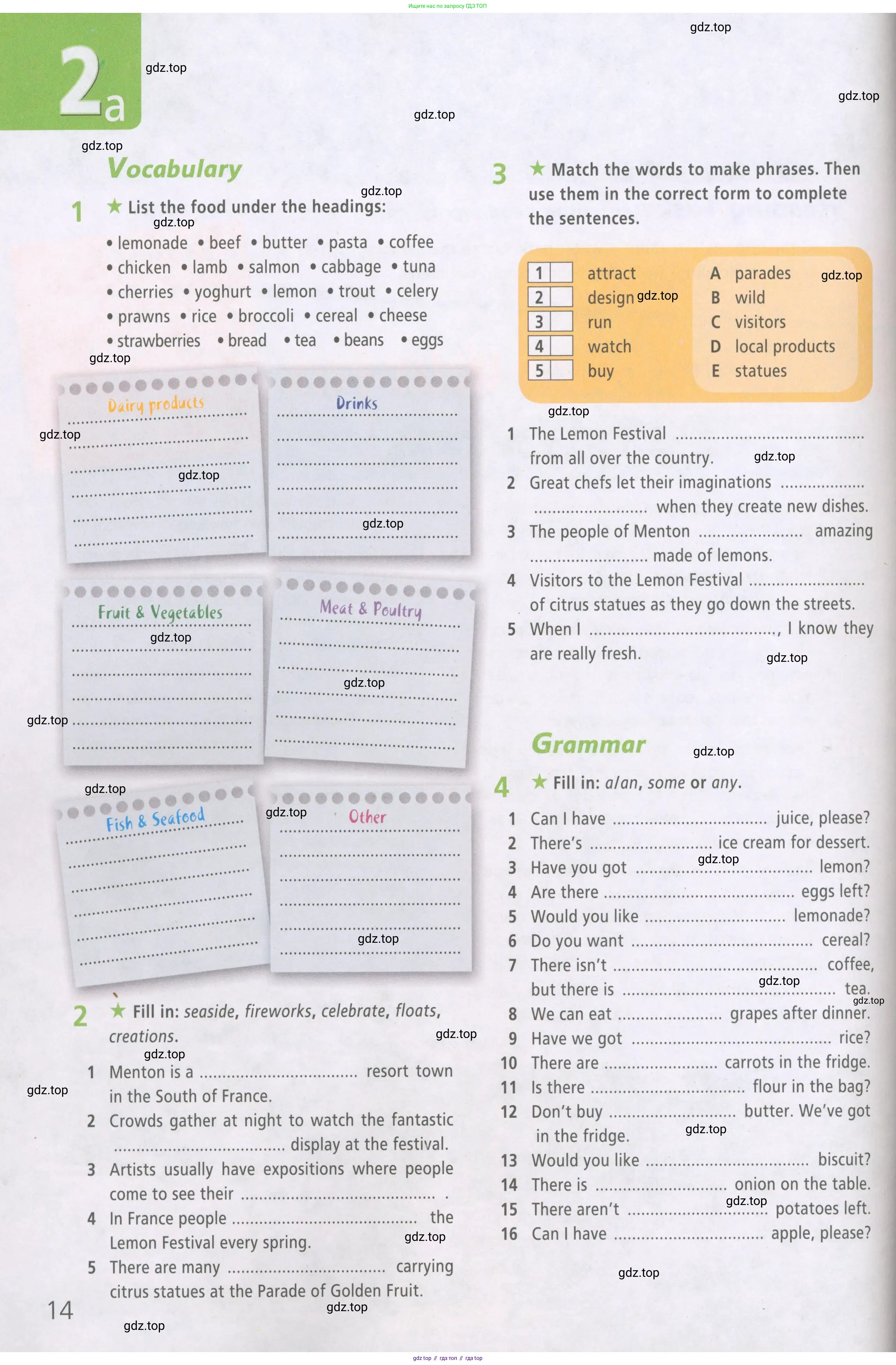 Английский язык (english), 6 класс Рабочая тетрадь (workbook), авторы: Баранова Ксения Михайловна (Baranova Ksenia), Мильруд Радислав Петрович (Millrood Radislav), Копылова Виктория Викторовна (Kopylova Victoria), Дули Дженни (Dooley Jenny), Эванс Вирджиния (Evans Virginia), издательство Просвещение, Москва, 2023, белого цвета, страница 14