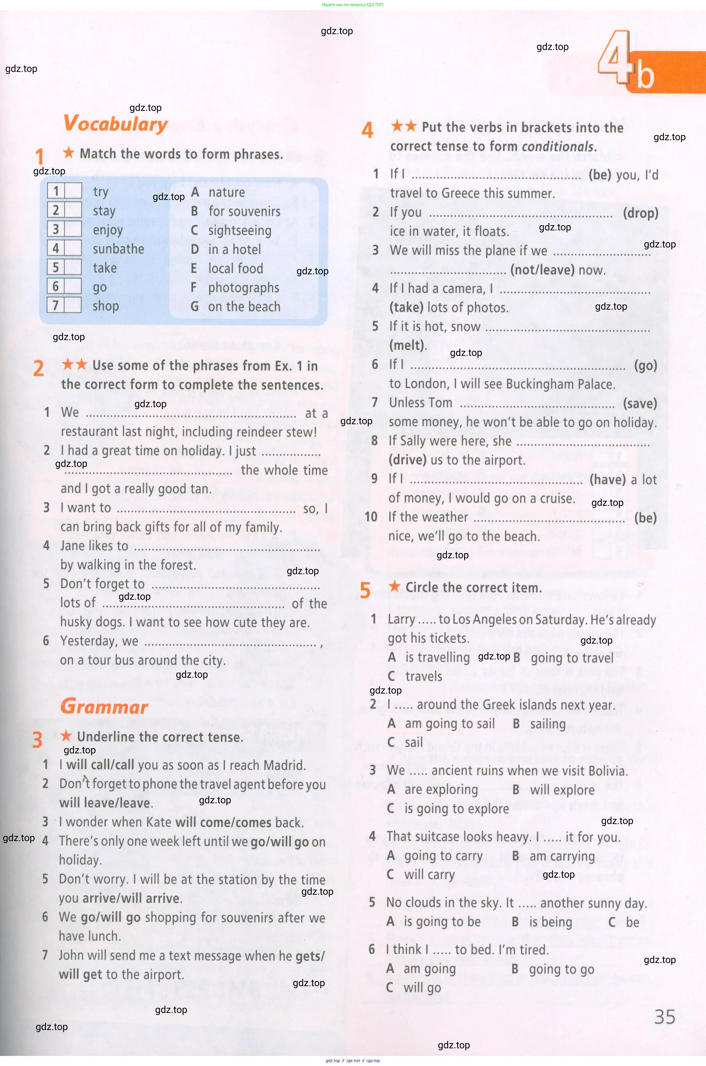 Английский язык (english), 6 класс Рабочая тетрадь (workbook), авторы: Баранова Ксения Михайловна (Baranova Ksenia), Мильруд Радислав Петрович (Millrood Radislav), Копылова Виктория Викторовна (Kopylova Victoria), Дули Дженни (Dooley Jenny), Эванс Вирджиния (Evans Virginia), издательство Просвещение, Москва, 2023, белого цвета, страница 35