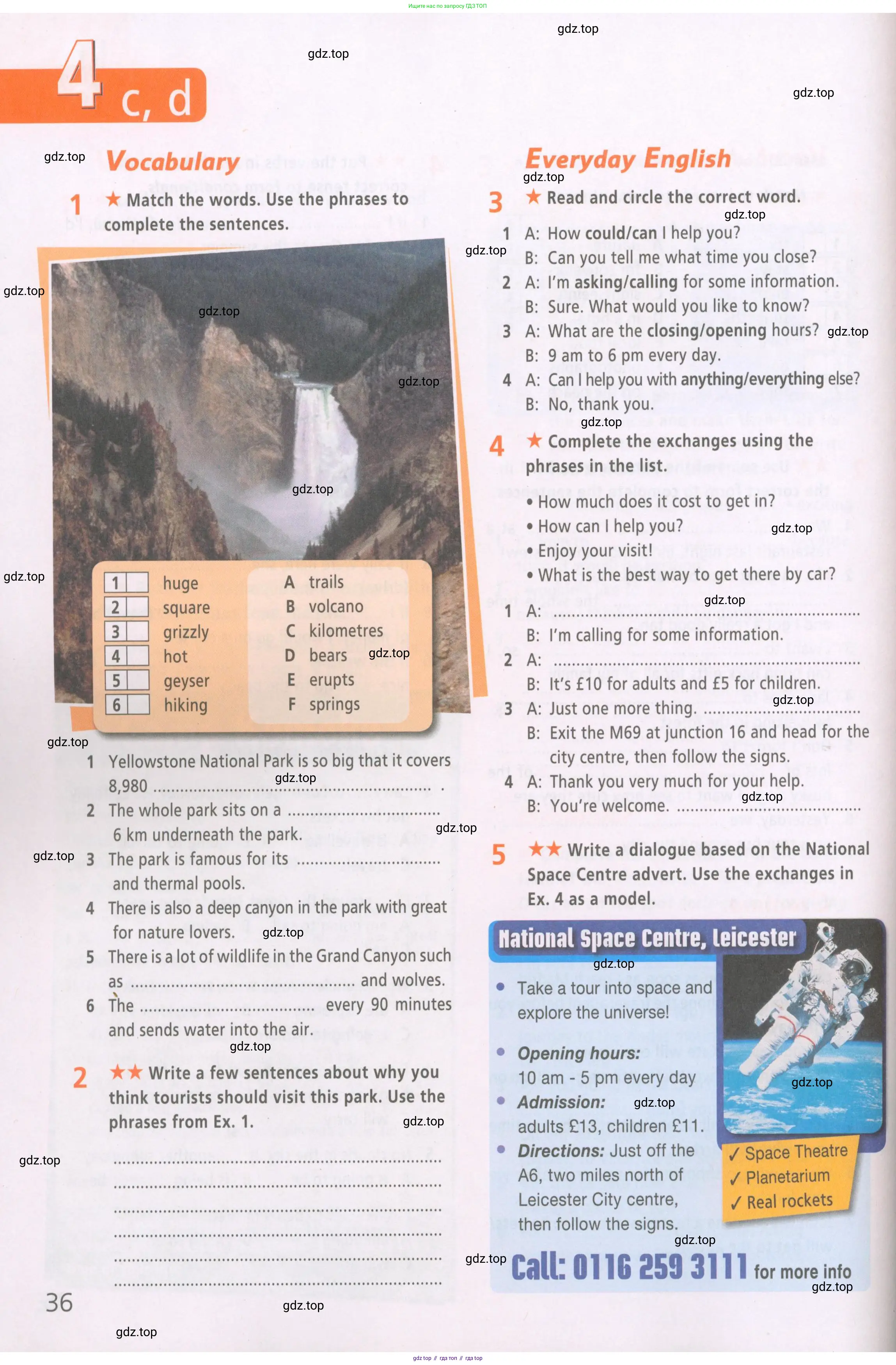 Английский язык (english), 6 класс Рабочая тетрадь (workbook), авторы: Баранова Ксения Михайловна (Baranova Ksenia), Мильруд Радислав Петрович (Millrood Radislav), Копылова Виктория Викторовна (Kopylova Victoria), Дули Дженни (Dooley Jenny), Эванс Вирджиния (Evans Virginia), издательство Просвещение, Москва, 2023, белого цвета, страница 36