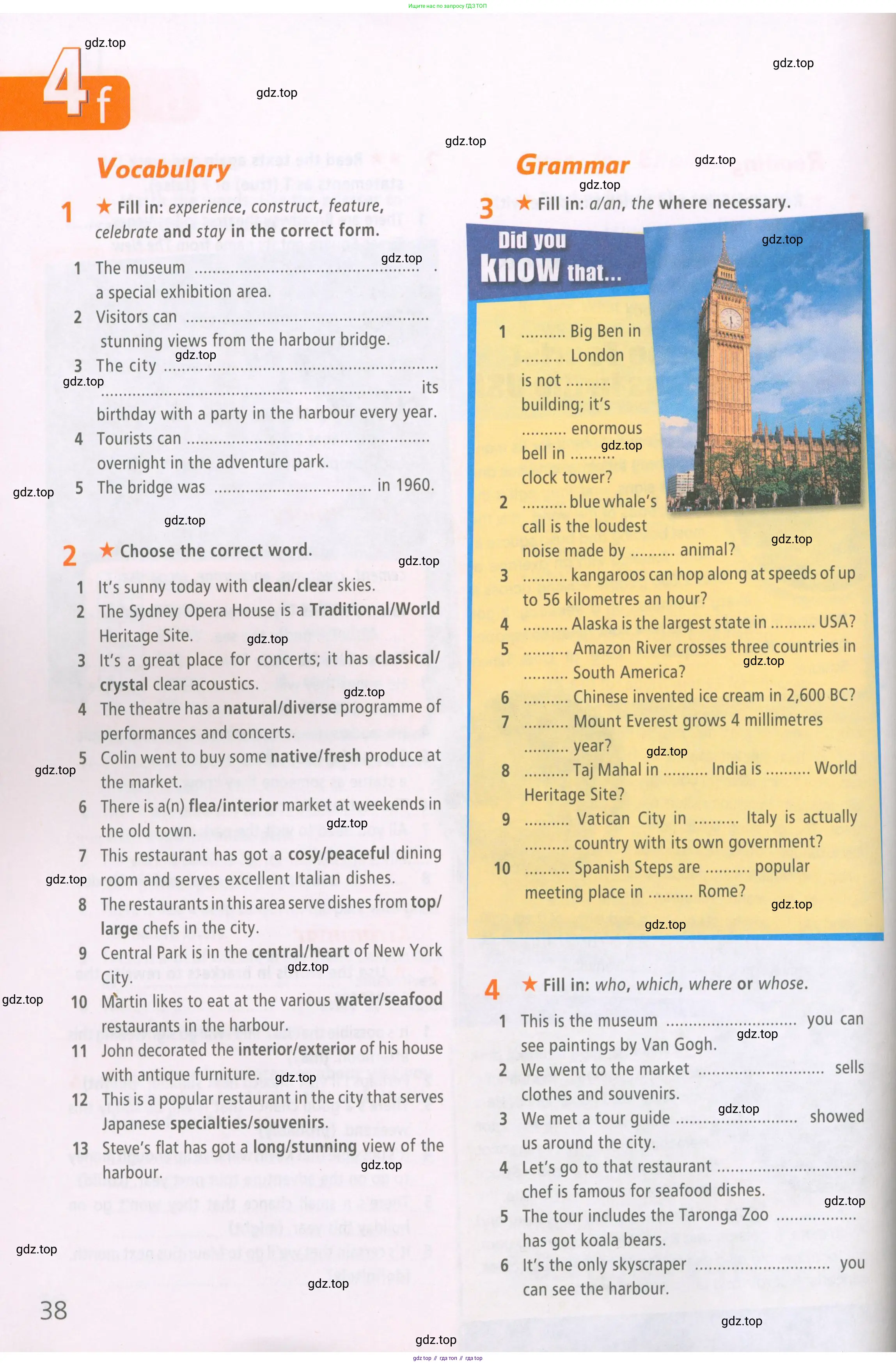 Английский язык (english), 6 класс Рабочая тетрадь (workbook), авторы: Баранова Ксения Михайловна (Baranova Ksenia), Мильруд Радислав Петрович (Millrood Radislav), Копылова Виктория Викторовна (Kopylova Victoria), Дули Дженни (Dooley Jenny), Эванс Вирджиния (Evans Virginia), издательство Просвещение, Москва, 2023, белого цвета, страница 38