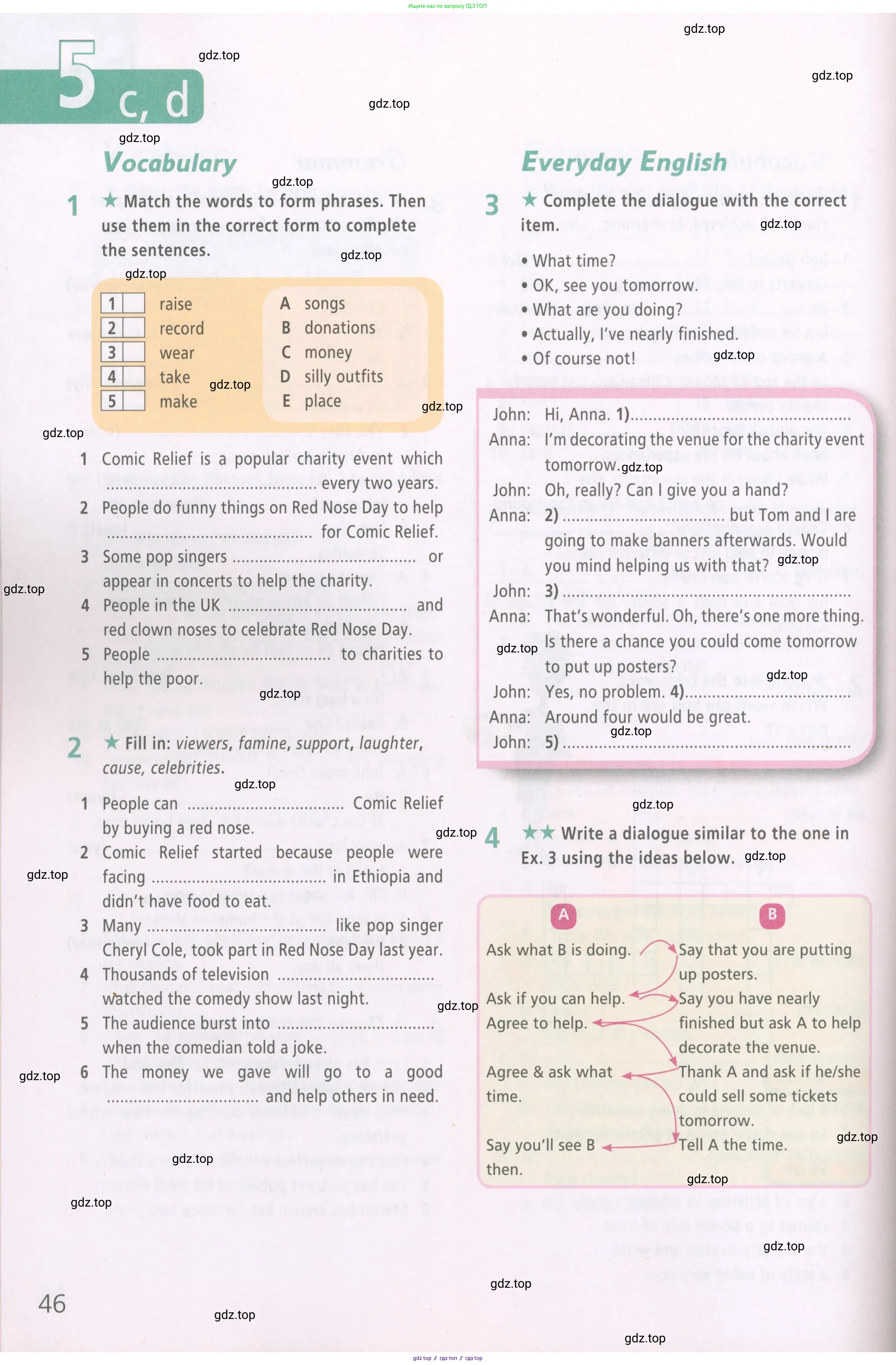 Английский язык (english), 6 класс Рабочая тетрадь (workbook), авторы: Баранова Ксения Михайловна (Baranova Ksenia), Мильруд Радислав Петрович (Millrood Radislav), Копылова Виктория Викторовна (Kopylova Victoria), Дули Дженни (Dooley Jenny), Эванс Вирджиния (Evans Virginia), издательство Просвещение, Москва, 2023, белого цвета, страница 46