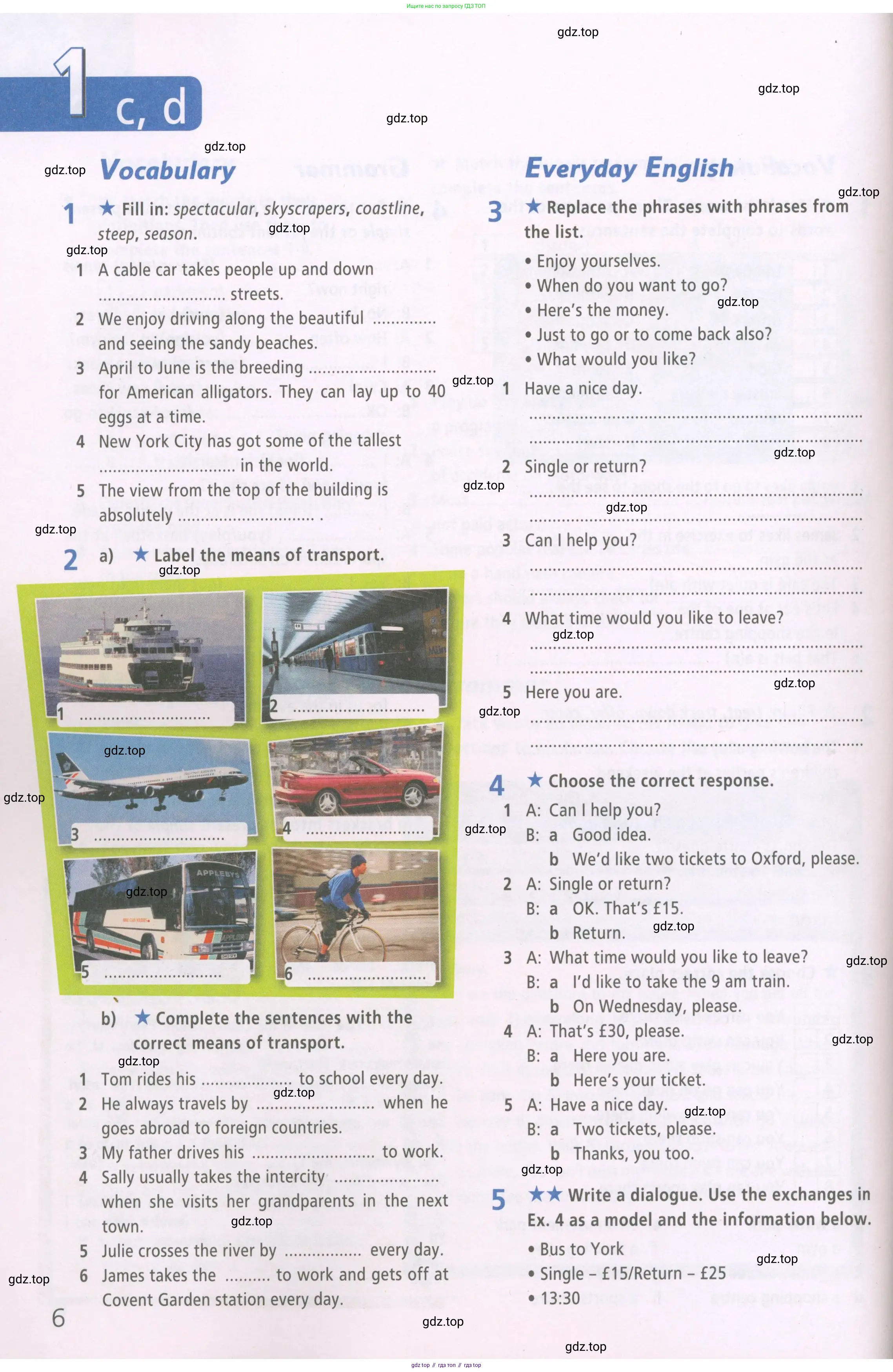 Английский язык (english), 6 класс Рабочая тетрадь (workbook), авторы: Баранова Ксения Михайловна (Baranova Ksenia), Мильруд Радислав Петрович (Millrood Radislav), Копылова Виктория Викторовна (Kopylova Victoria), Дули Дженни (Dooley Jenny), Эванс Вирджиния (Evans Virginia), издательство Просвещение, Москва, 2023, белого цвета, страница 6