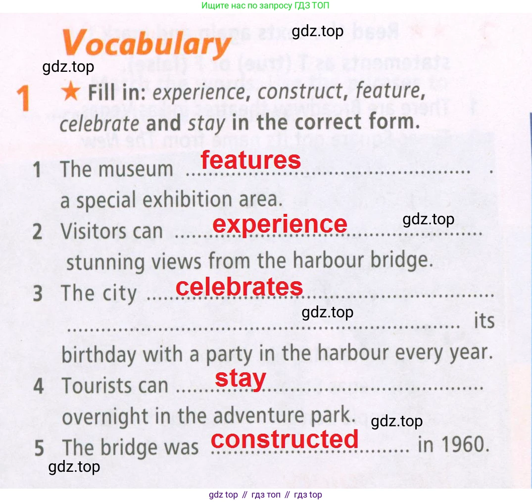 ГДЗ Английский язык (english), 6 класс Рабочая тетрадь (workbook), авторы: Баранова Ксения Михайловна (Baranova Ksenia), Мильруд Радислав Петрович (Millrood Radislav), Копылова Виктория Викторовна (Kopylova Victoria), Дули Дженни (Dooley Jenny), Эванс Вирджиния (Evans Virginia), издательство Просвещение, Москва, 2023, белого цвета, страница 38, номер 1, Решение 2