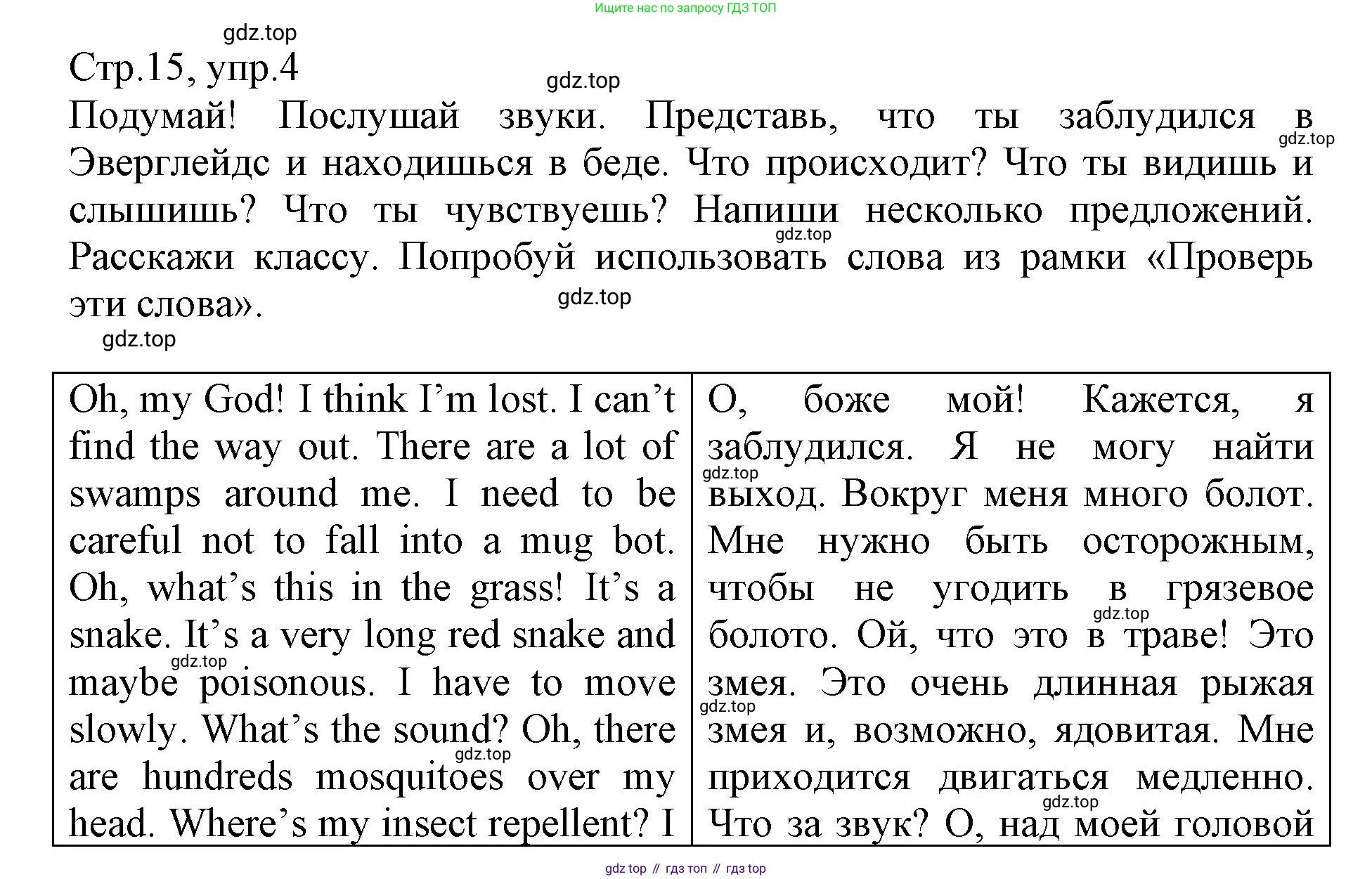 ГДЗ Английский язык (english), 6 класс Учебник (Student's book), авторы: Баранова Ксения Михайловна (Baranova Ksenia), Дули Дженни (Dooley Jenny), Копылова Виктория Викторовна (Kopylova Victoria), Мильруд Радислав Петрович (Millrood Radislav), Эванс Вирджиния (Evans Virginia), издательство Просвещение, Москва, 2023, белого цвета, страница 15, номер 4, Решение