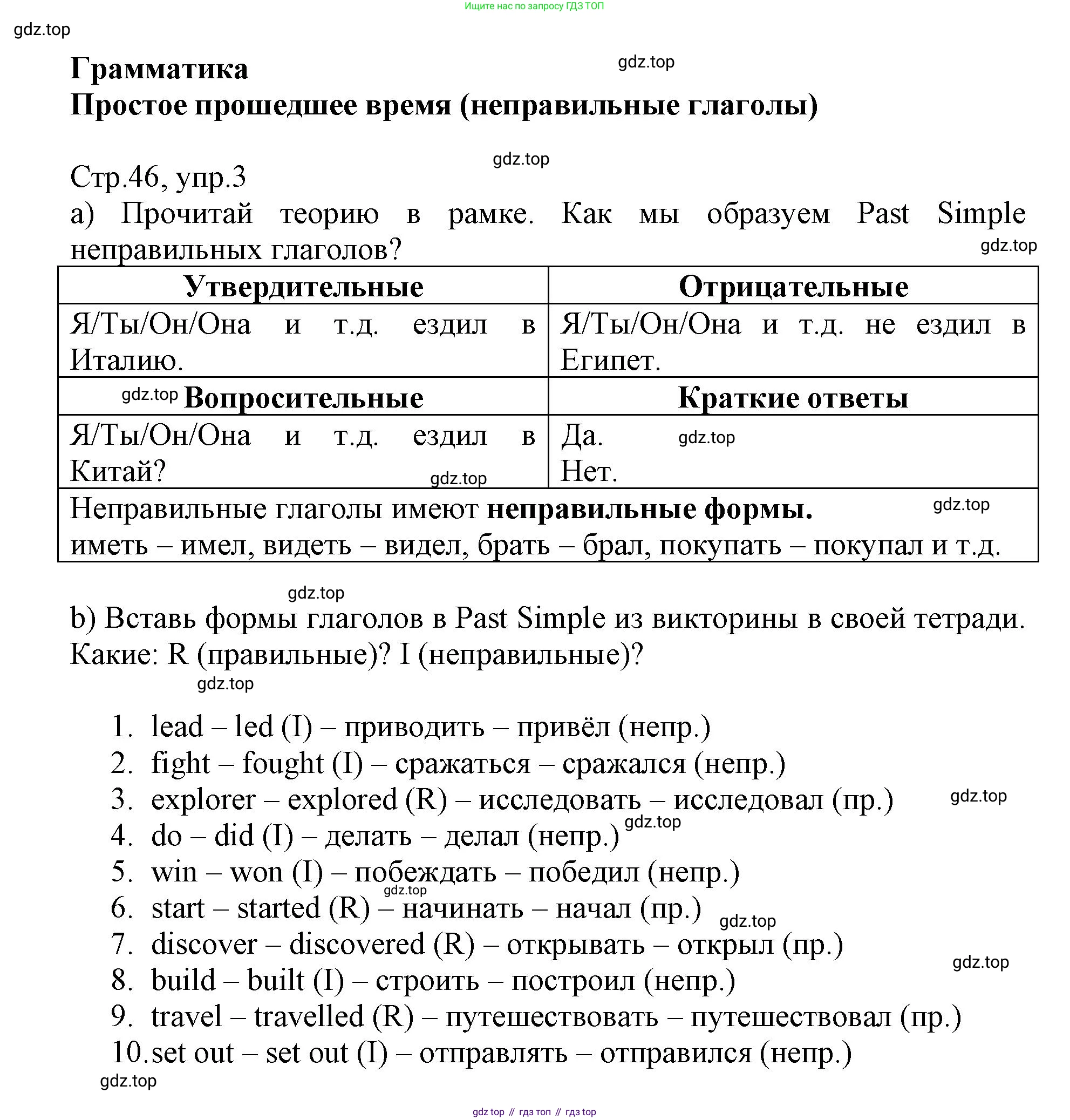 ГДЗ Английский язык (english), 6 класс Учебник (Student's book), авторы: Баранова Ксения Михайловна (Baranova Ksenia), Дули Дженни (Dooley Jenny), Копылова Виктория Викторовна (Kopylova Victoria), Мильруд Радислав Петрович (Millrood Radislav), Эванс Вирджиния (Evans Virginia), издательство Просвещение, Москва, 2023, белого цвета, страница 46, номер 3, Решение