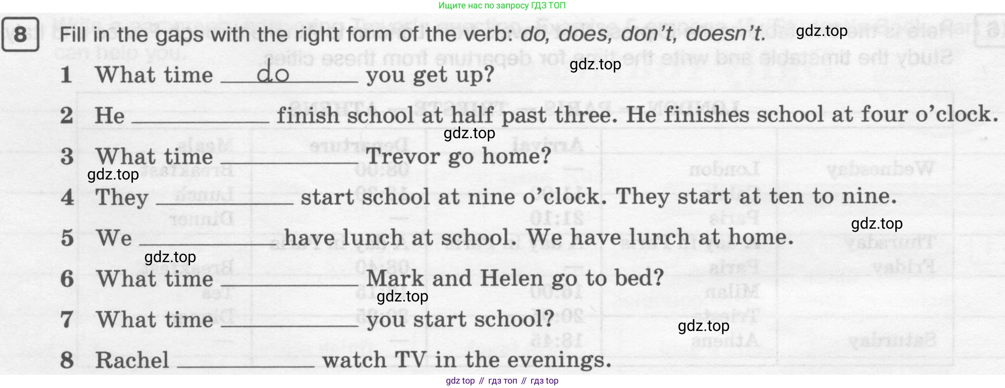 ГДЗ Английский язык (english), 6 класс Рабочая тетрадь (workbook), авторы: Вербицкая Мария Валерьевна (Verbitskaya Maria), Гаярделли Мариса (Gaiardelli Marisa ), Редли Пауль (Radley Paul), Миндрул Ольга Сергеевна (Mindrul Olga), издательство Просвещение, Москва, красного цвета, страница 14, номер 8, Условие