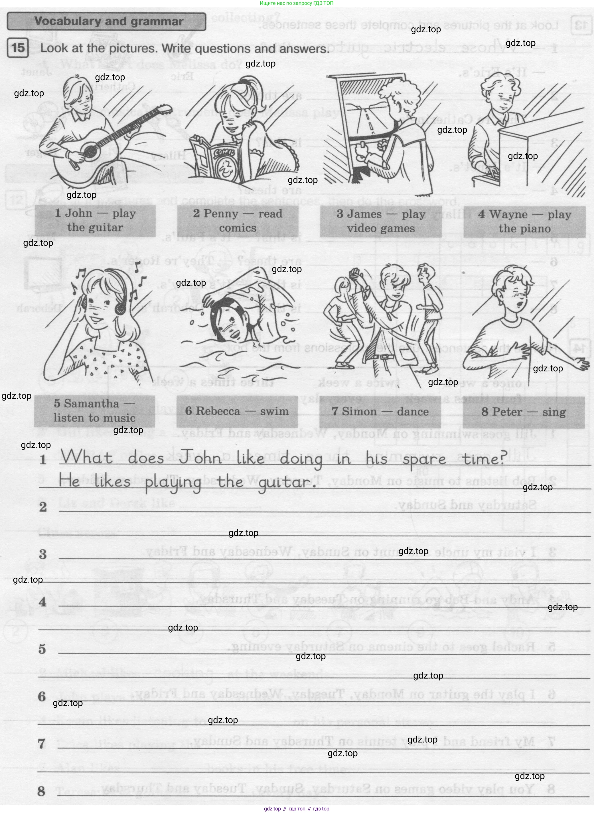 ГДЗ Английский язык (english), 6 класс Рабочая тетрадь (workbook), авторы: Вербицкая Мария Валерьевна (Verbitskaya Maria), Гаярделли Мариса (Gaiardelli Marisa ), Редли Пауль (Radley Paul), Миндрул Ольга Сергеевна (Mindrul Olga), издательство Просвещение, Москва, красного цвета, страница 32, номер 15, Условие