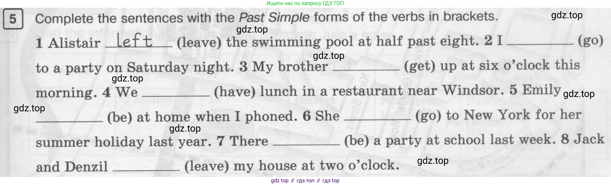 ГДЗ Английский язык (english), 6 класс Рабочая тетрадь (workbook), авторы: Вербицкая Мария Валерьевна (Verbitskaya Maria), Гаярделли Мариса (Gaiardelli Marisa ), Редли Пауль (Radley Paul), Миндрул Ольга Сергеевна (Mindrul Olga), издательство Просвещение, Москва, красного цвета, страница 55, номер 5, Условие