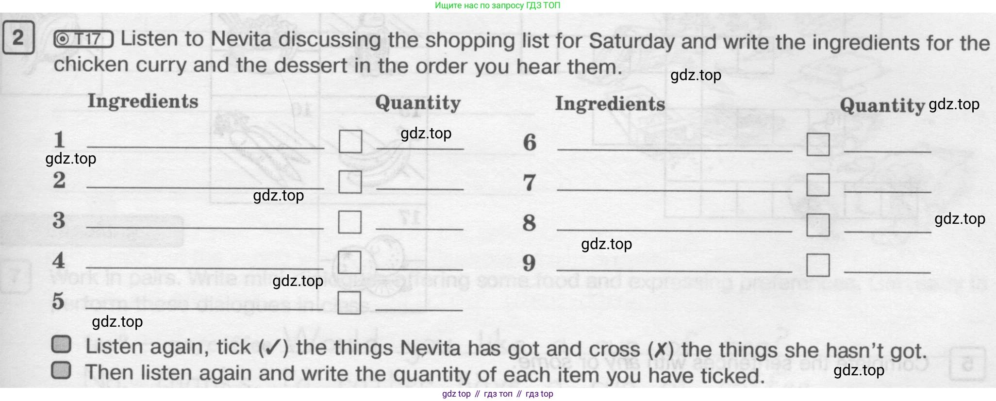 ГДЗ Английский язык (english), 6 класс Рабочая тетрадь (workbook), авторы: Вербицкая Мария Валерьевна (Verbitskaya Maria), Гаярделли Мариса (Gaiardelli Marisa ), Редли Пауль (Radley Paul), Миндрул Ольга Сергеевна (Mindrul Olga), издательство Просвещение, Москва, красного цвета, страница 59, номер 2, Условие