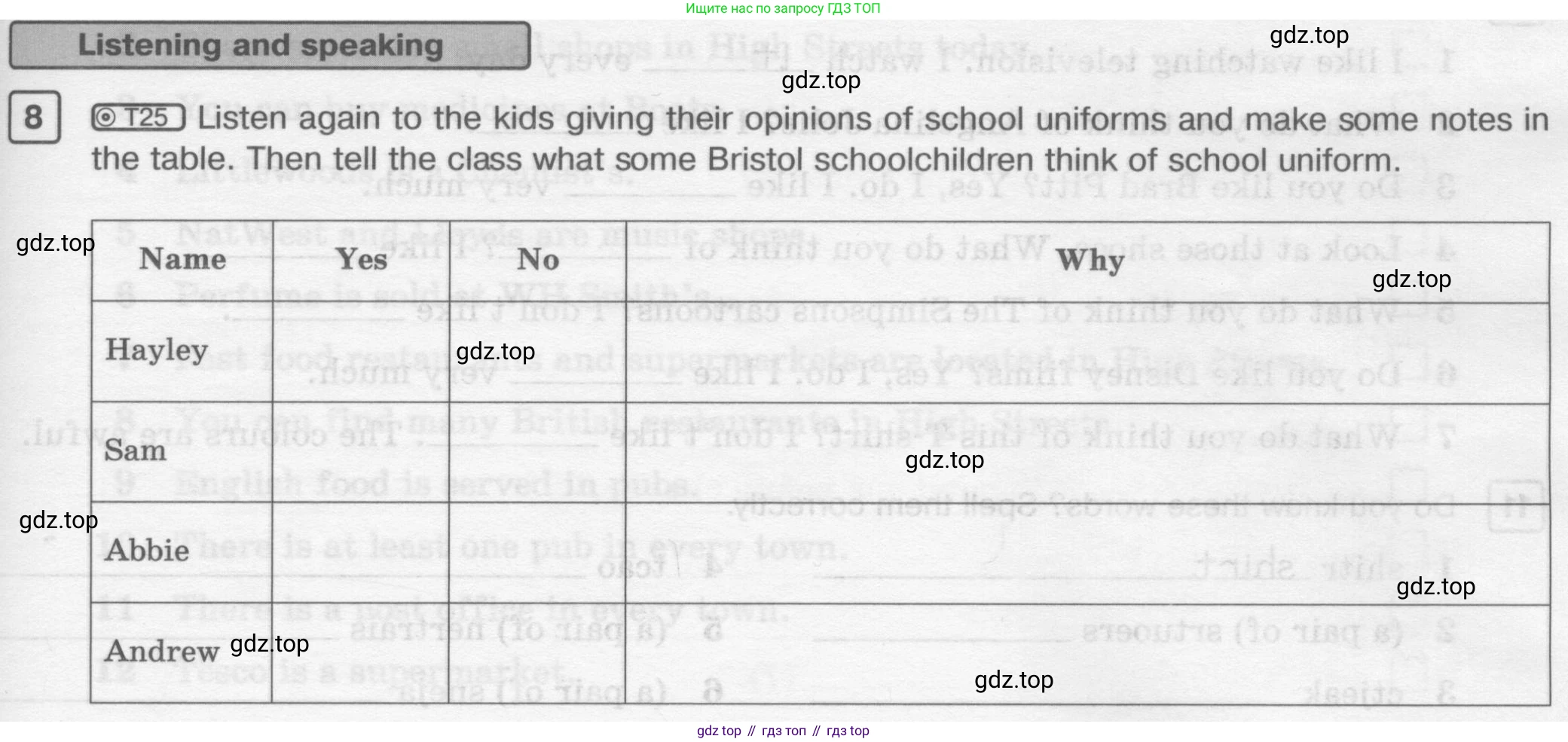 ГДЗ Английский язык (english), 6 класс Рабочая тетрадь (workbook), авторы: Вербицкая Мария Валерьевна (Verbitskaya Maria), Гаярделли Мариса (Gaiardelli Marisa ), Редли Пауль (Radley Paul), Миндрул Ольга Сергеевна (Mindrul Olga), издательство Просвещение, Москва, красного цвета, страница 83, номер 8, Условие