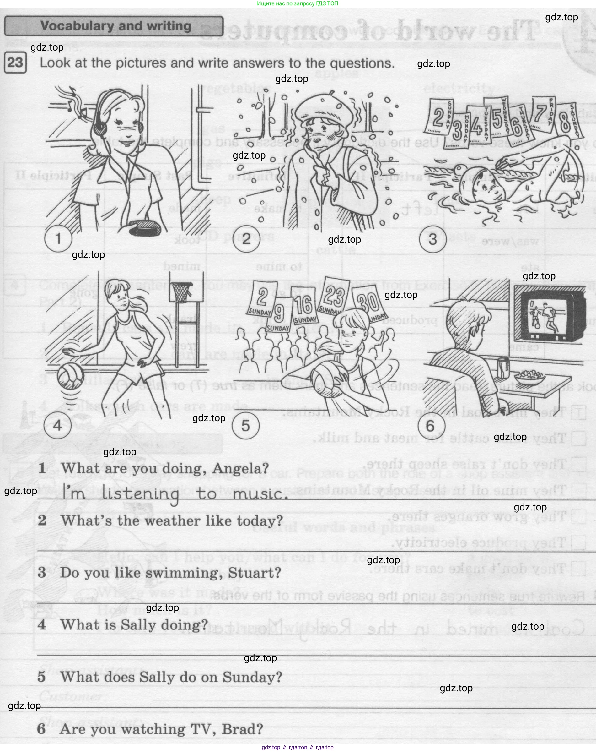 ГДЗ Английский язык (english), 6 класс Рабочая тетрадь (workbook), авторы: Вербицкая Мария Валерьевна (Verbitskaya Maria), Гаярделли Мариса (Gaiardelli Marisa ), Редли Пауль (Radley Paul), Миндрул Ольга Сергеевна (Mindrul Olga), издательство Просвещение, Москва, красного цвета, страница 97, номер 23, Условие