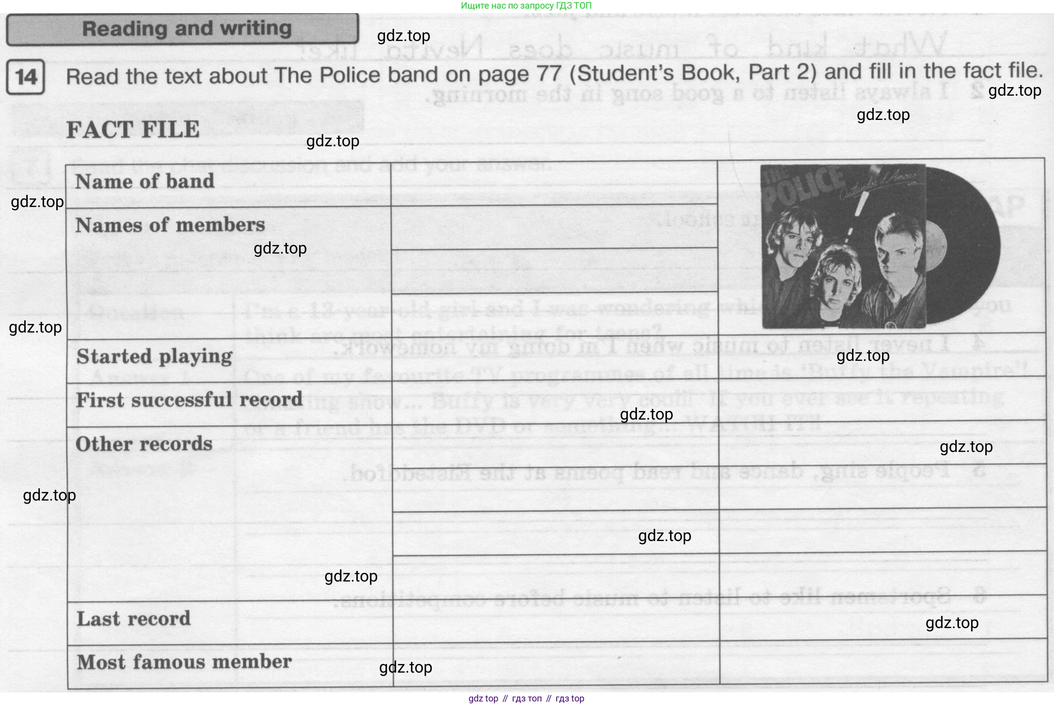 ГДЗ Английский язык (english), 6 класс Рабочая тетрадь (workbook), авторы: Вербицкая Мария Валерьевна (Verbitskaya Maria), Гаярделли Мариса (Gaiardelli Marisa ), Редли Пауль (Radley Paul), Миндрул Ольга Сергеевна (Mindrul Olga), издательство Просвещение, Москва, красного цвета, страница 116, номер 14, Условие
