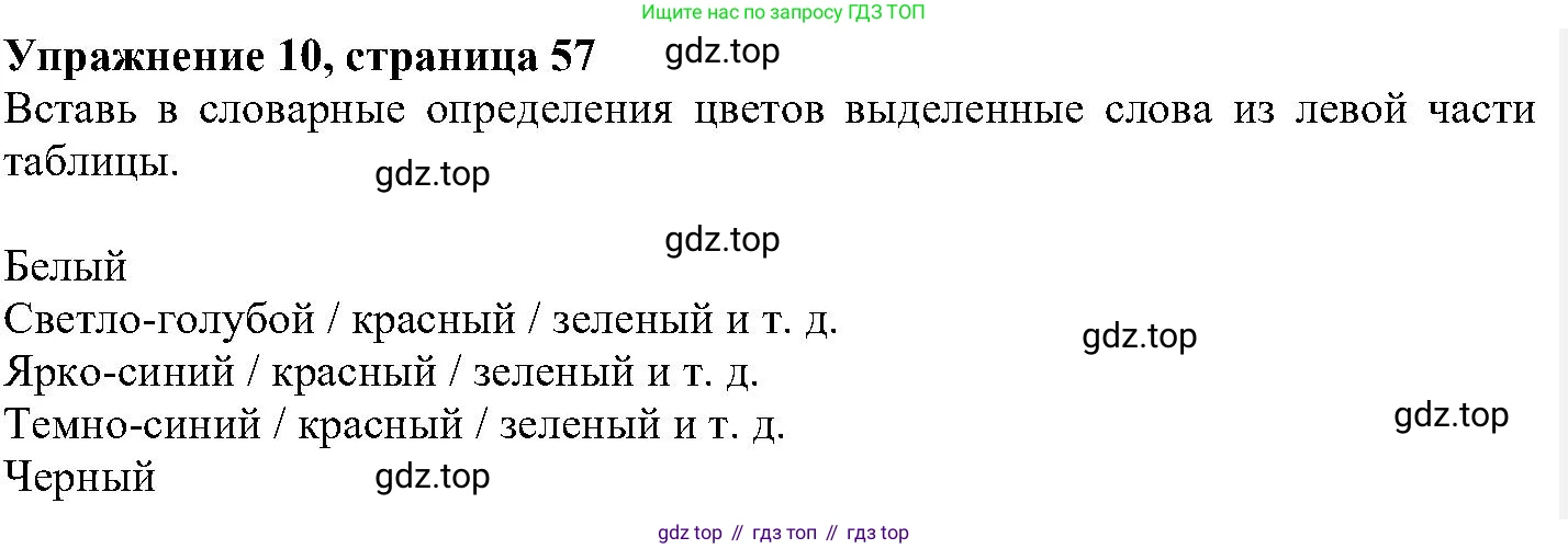 ГДЗ Английский язык (english), 6 класс Учебник (Student's book), авторы: Вербицкая Мария Валерьевна (Verbitskaya Maria), Гаярделли Мариса (Gaiardelli Marisa ), Редли Пауль (Radley Paul), Савчук Лариса Олеговна (Savchuk Larisa), издательство Просвещение, Москва, 2023, красного цвета, Часть 1, страница 57, номер 10, Решение