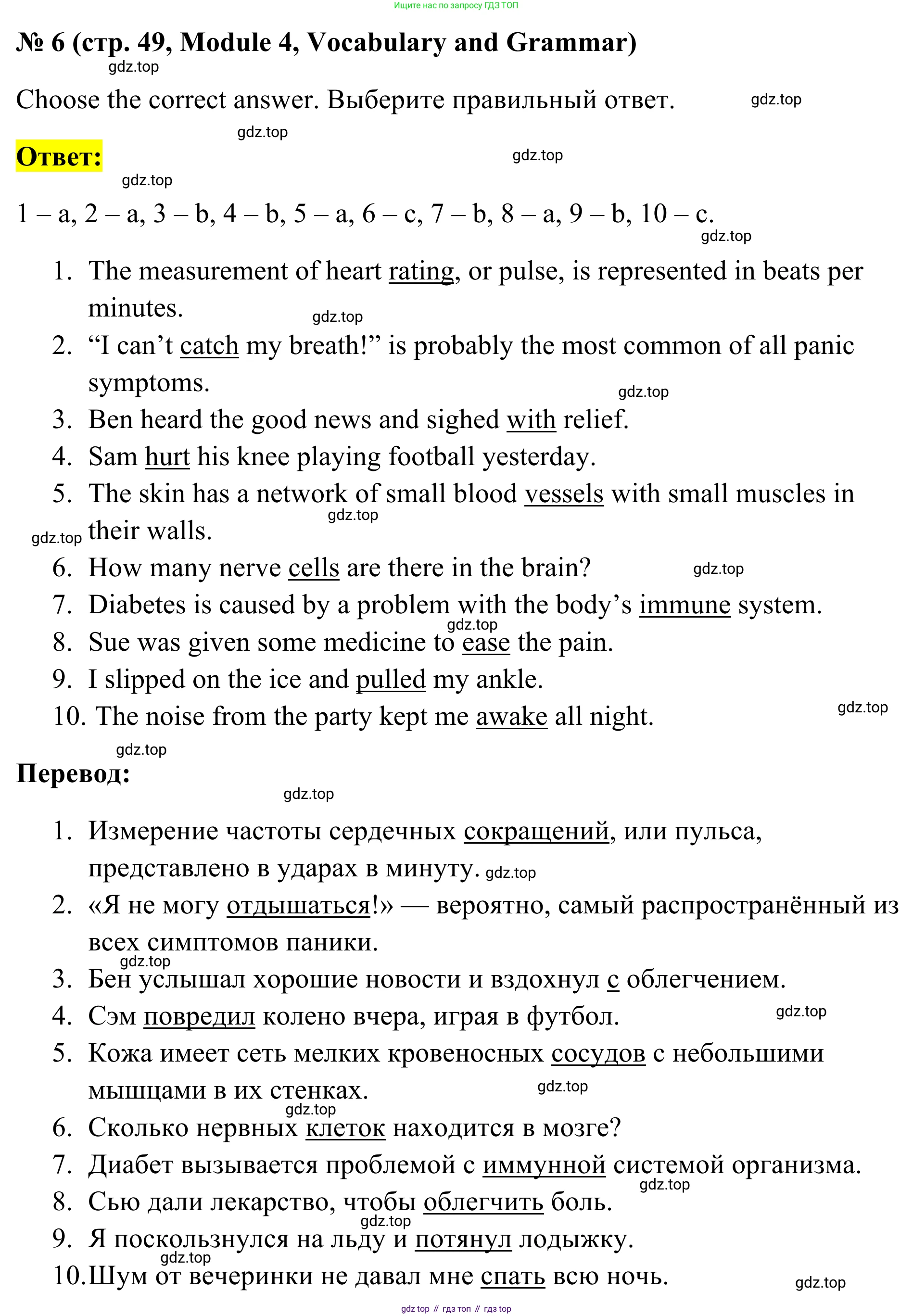Английский язык (english), 7 класс Тренировочные упражнения в формате ОГЭ (ГИА), авторы: Комиссаров Константин Вячеславович, Кирдяева Ольга Ивановна, издательство Просвещение, Москва, 2019, белого цвета, страница 49, номер 6, Решение 1 (2023-2027)