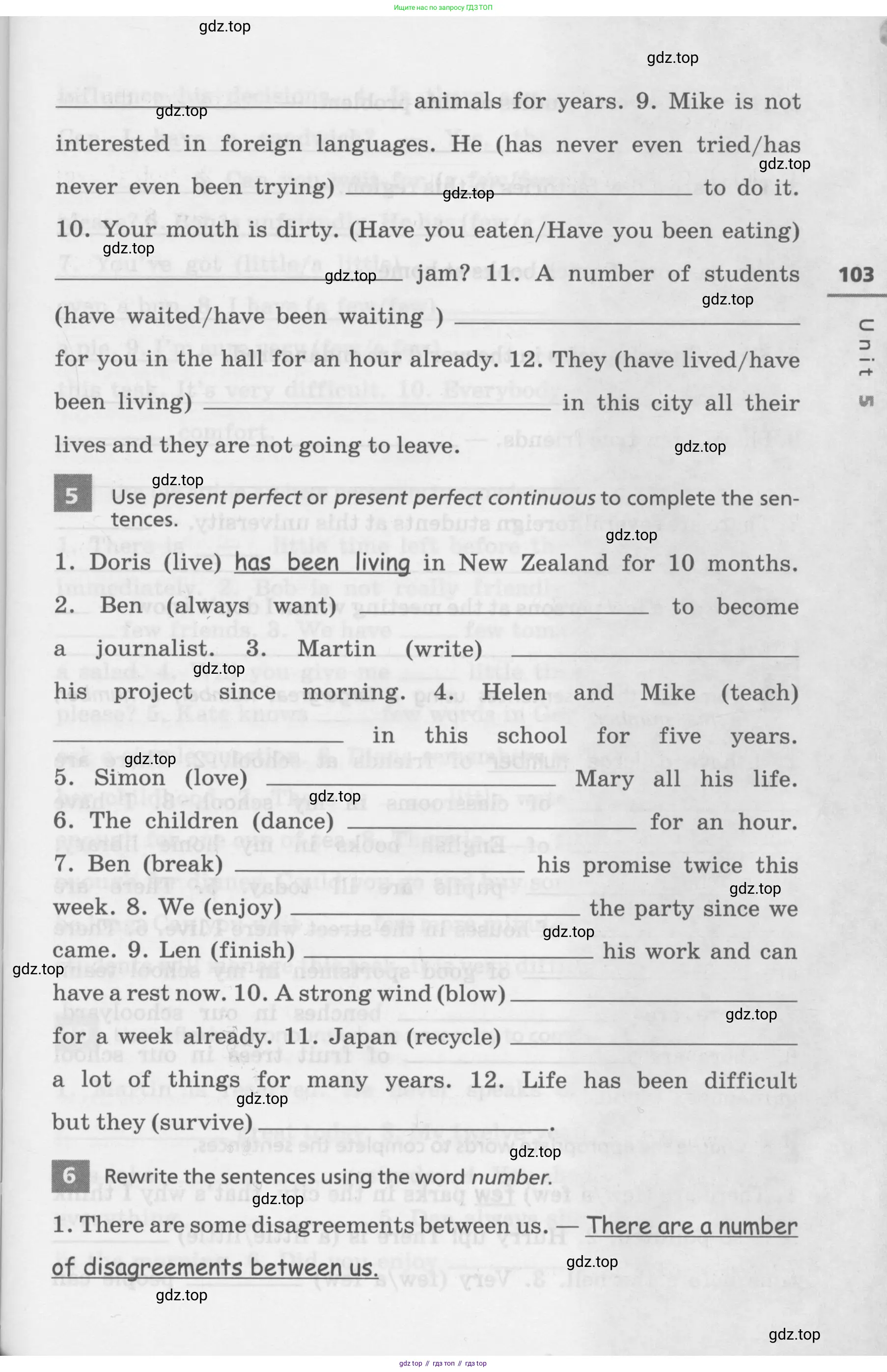 Английский язык (english), 7 класс Лексико-грамматический практикум, авторы: Афанасьева Ольга Васильевна (Afanasyeva Olga), Михеева Ирина Владимировна (Mikheeva Irina), Баранова Ксения Михайловна (Baranova Ksenia), издательство Просвещение, Москва, 2016, белого цвета, страница 103