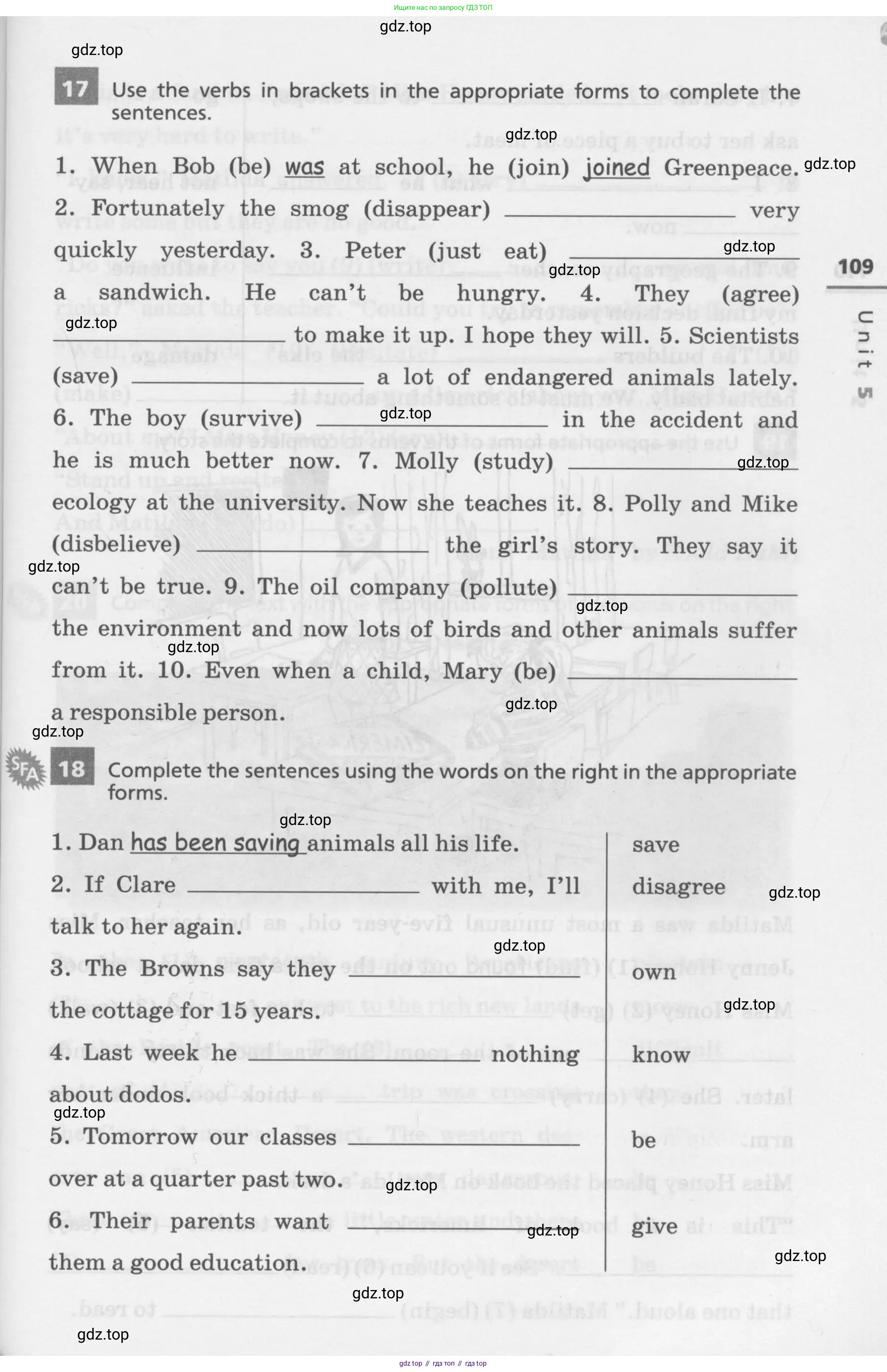 Английский язык (english), 7 класс Лексико-грамматический практикум, авторы: Афанасьева Ольга Васильевна (Afanasyeva Olga), Михеева Ирина Владимировна (Mikheeva Irina), Баранова Ксения Михайловна (Baranova Ksenia), издательство Просвещение, Москва, 2016, белого цвета, страница 109