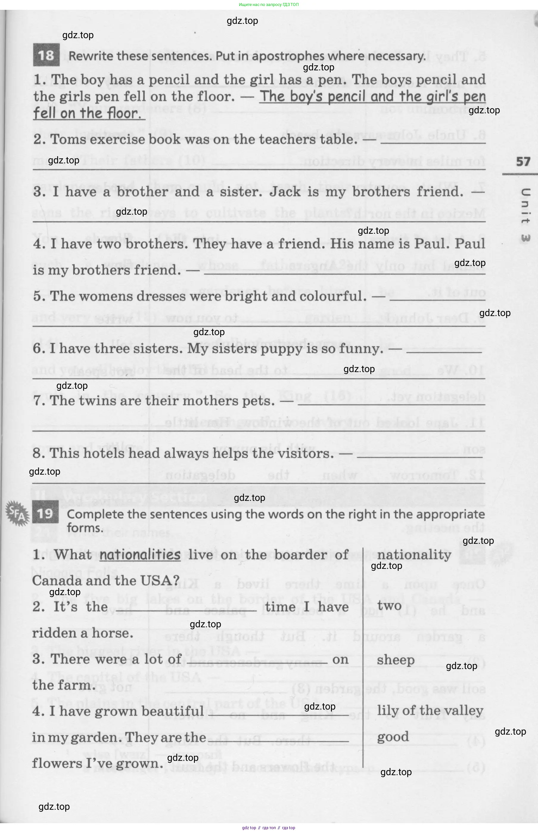 Английский язык (english), 7 класс Лексико-грамматический практикум, авторы: Афанасьева Ольга Васильевна (Afanasyeva Olga), Михеева Ирина Владимировна (Mikheeva Irina), Баранова Ксения Михайловна (Baranova Ksenia), издательство Просвещение, Москва, 2016, белого цвета, страница 57