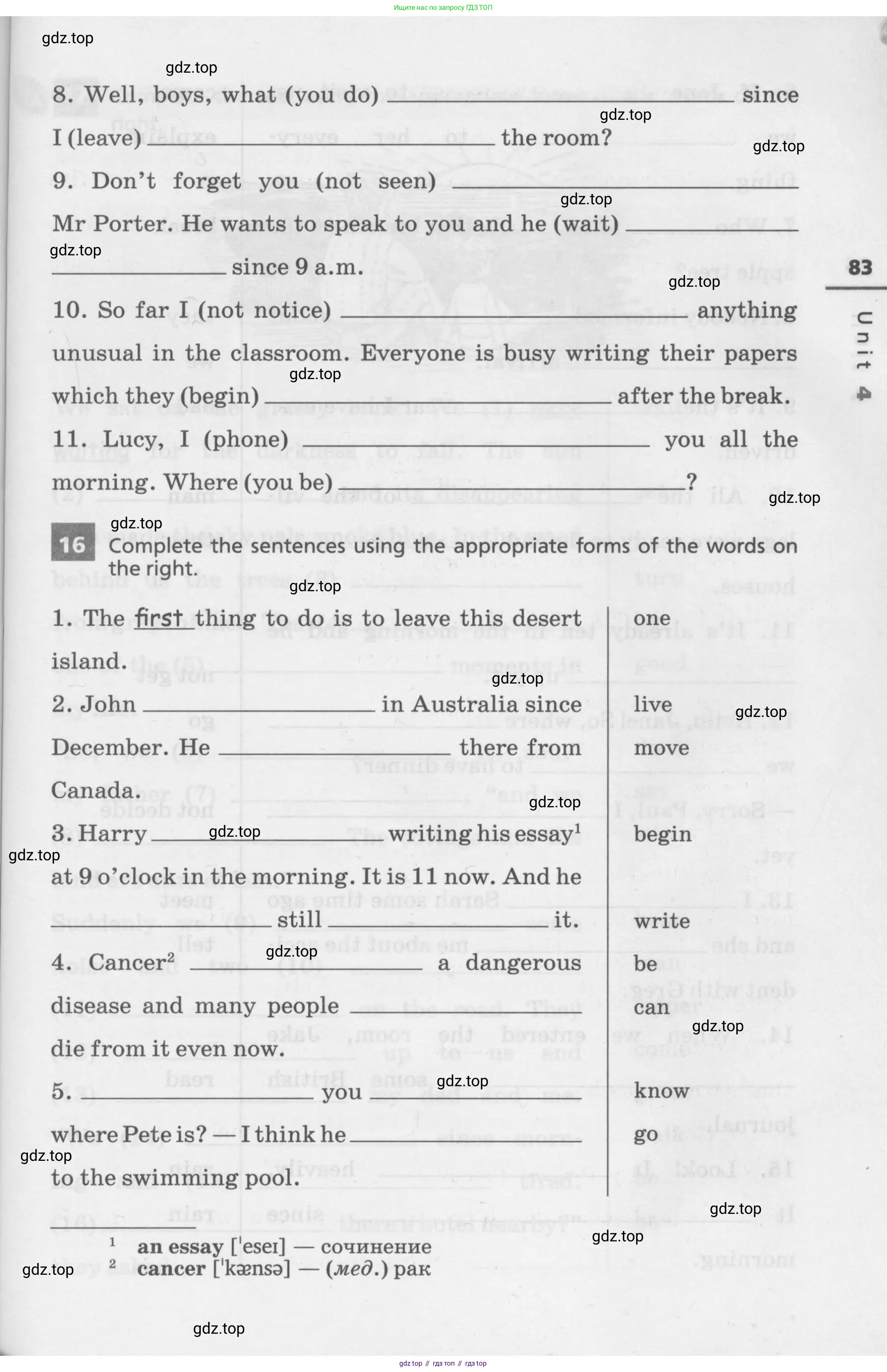 Английский язык (english), 7 класс Лексико-грамматический практикум, авторы: Афанасьева Ольга Васильевна (Afanasyeva Olga), Михеева Ирина Владимировна (Mikheeva Irina), Баранова Ксения Михайловна (Baranova Ksenia), издательство Просвещение, Москва, 2016, белого цвета, страница 83