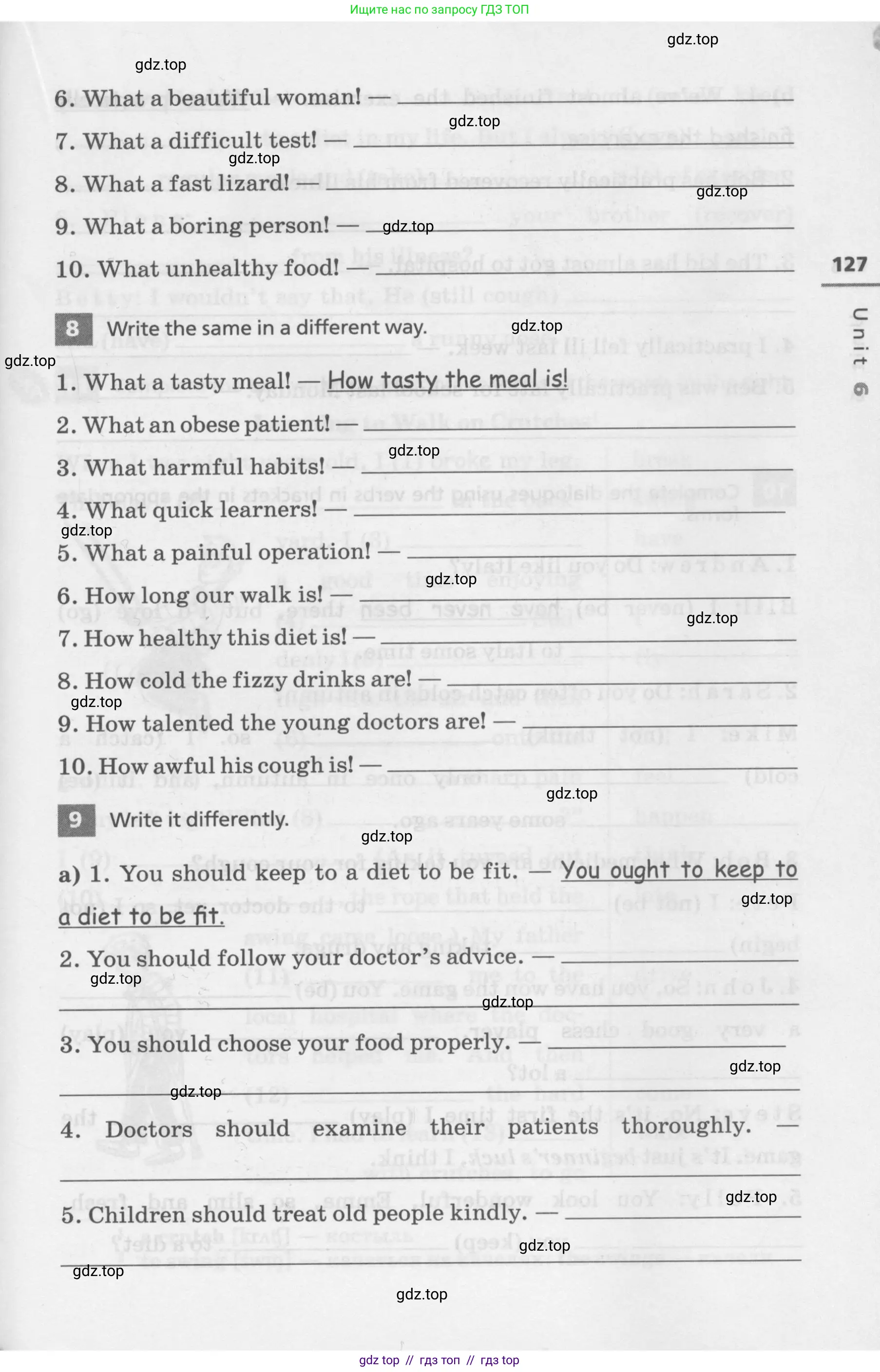 Английский язык (english), 7 класс Лексико-грамматический практикум, авторы: Афанасьева Ольга Васильевна (Afanasyeva Olga), Михеева Ирина Владимировна (Mikheeva Irina), Баранова Ксения Михайловна (Baranova Ksenia), издательство Просвещение, Москва, 2016, белого цвета, страница 127