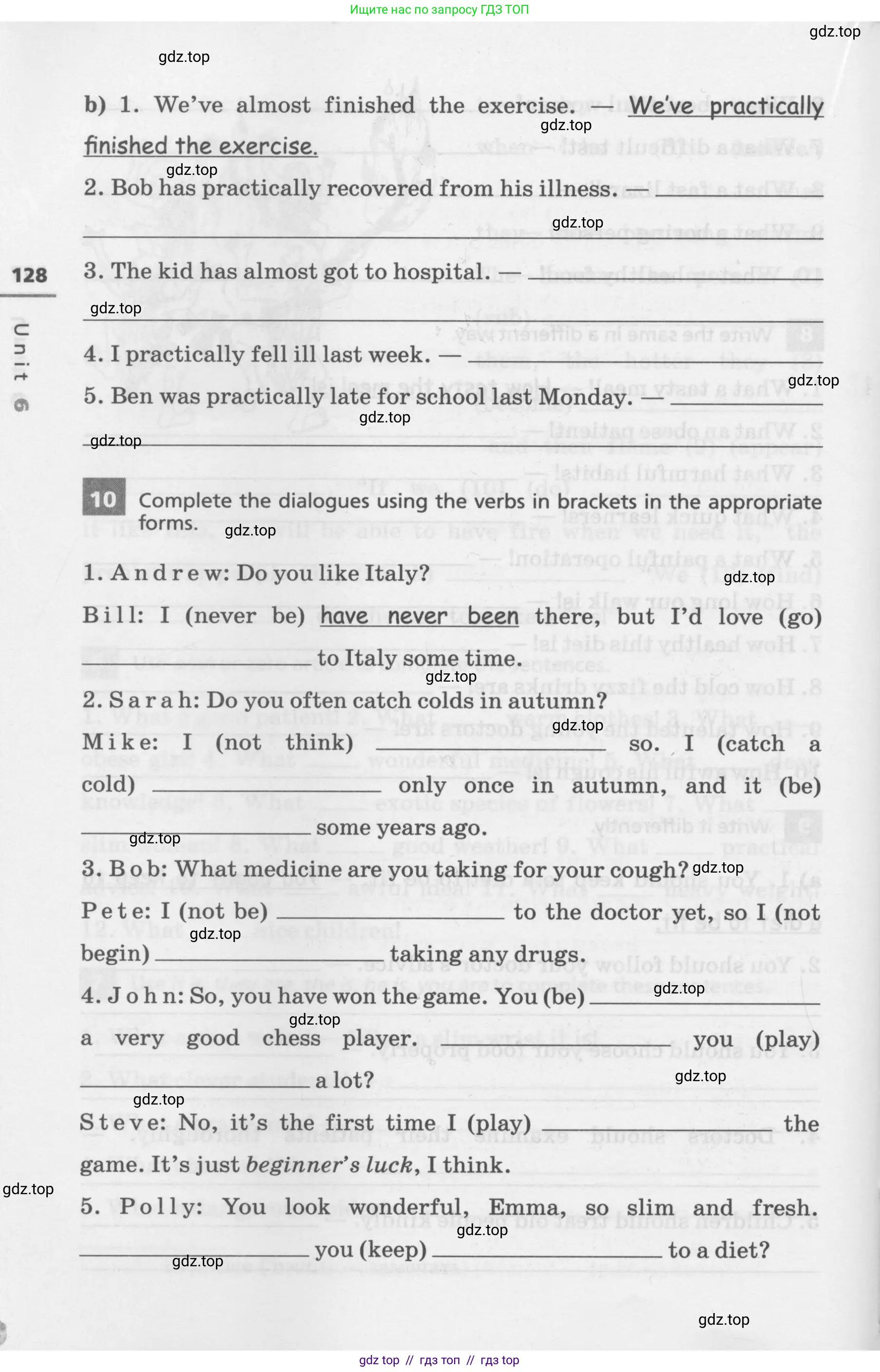 Английский язык (english), 7 класс Лексико-грамматический практикум, авторы: Афанасьева Ольга Васильевна (Afanasyeva Olga), Михеева Ирина Владимировна (Mikheeva Irina), Баранова Ксения Михайловна (Baranova Ksenia), издательство Просвещение, Москва, 2016, белого цвета, страница 128