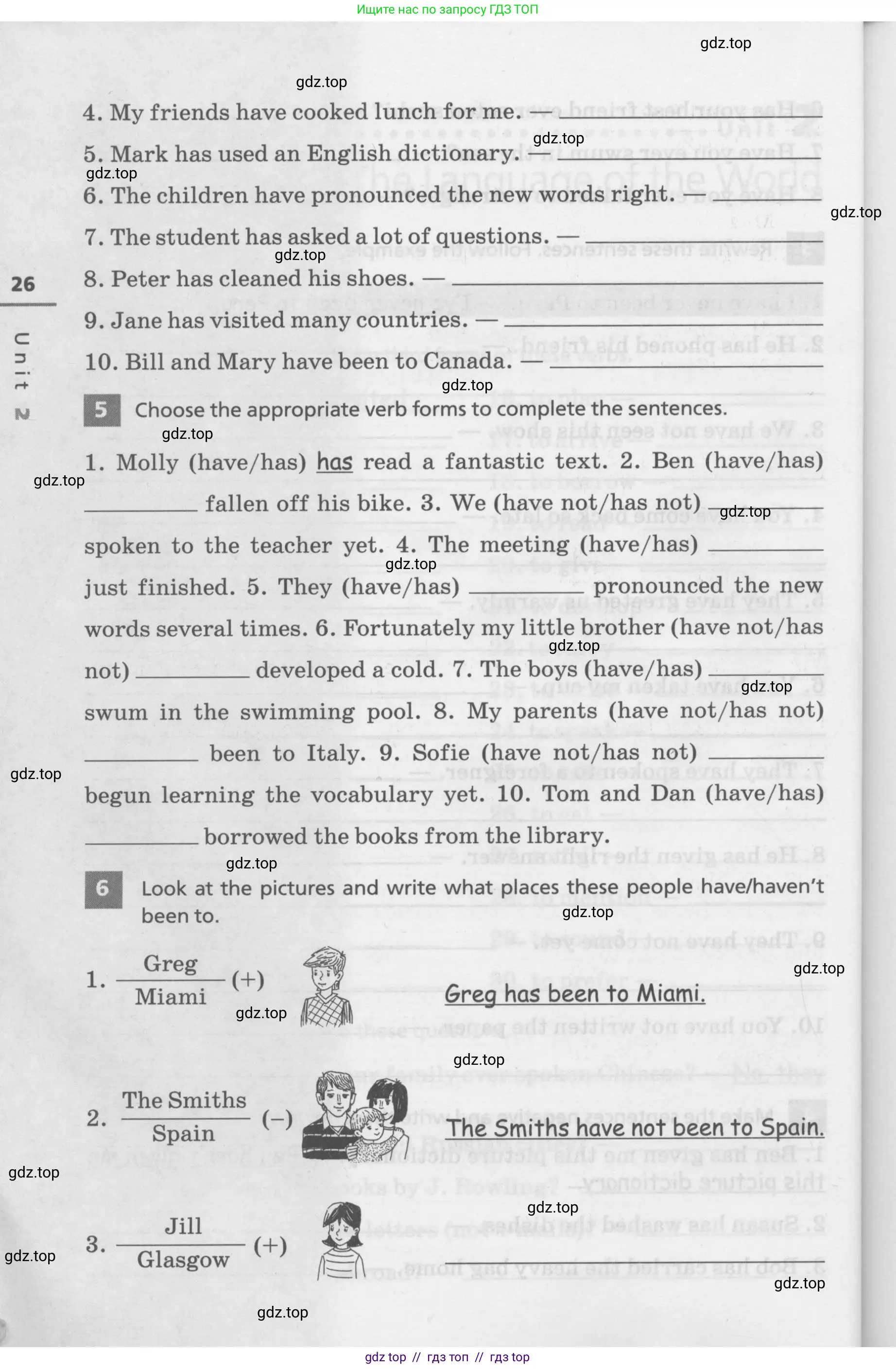 Английский язык (english), 7 класс Лексико-грамматический практикум, авторы: Афанасьева Ольга Васильевна (Afanasyeva Olga), Михеева Ирина Владимировна (Mikheeva Irina), Баранова Ксения Михайловна (Baranova Ksenia), издательство Просвещение, Москва, 2016, белого цвета, страница 26