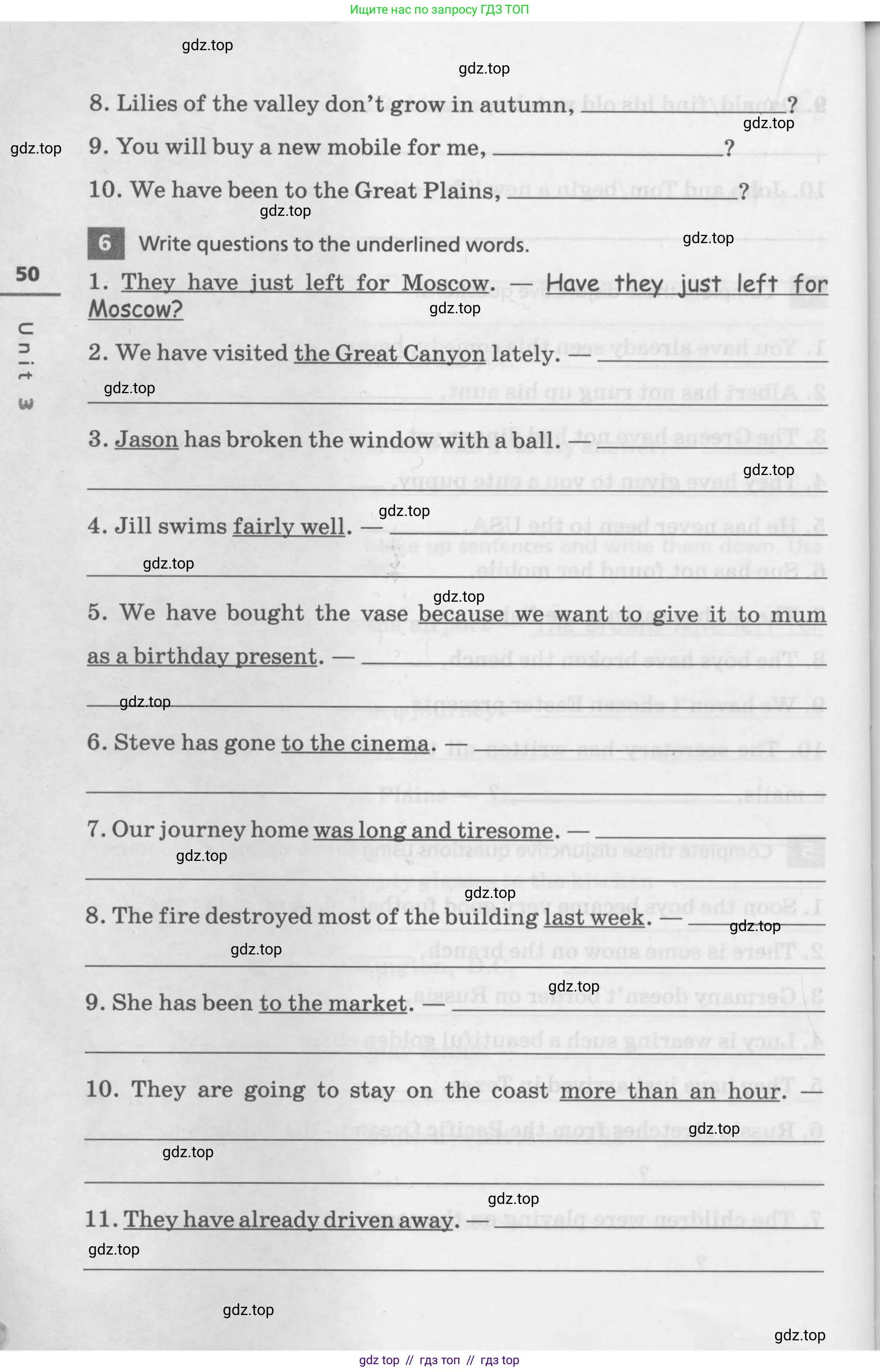 Английский язык (english), 7 класс Лексико-грамматический практикум, авторы: Афанасьева Ольга Васильевна (Afanasyeva Olga), Михеева Ирина Владимировна (Mikheeva Irina), Баранова Ксения Михайловна (Baranova Ksenia), издательство Просвещение, Москва, 2016, белого цвета, страница 50