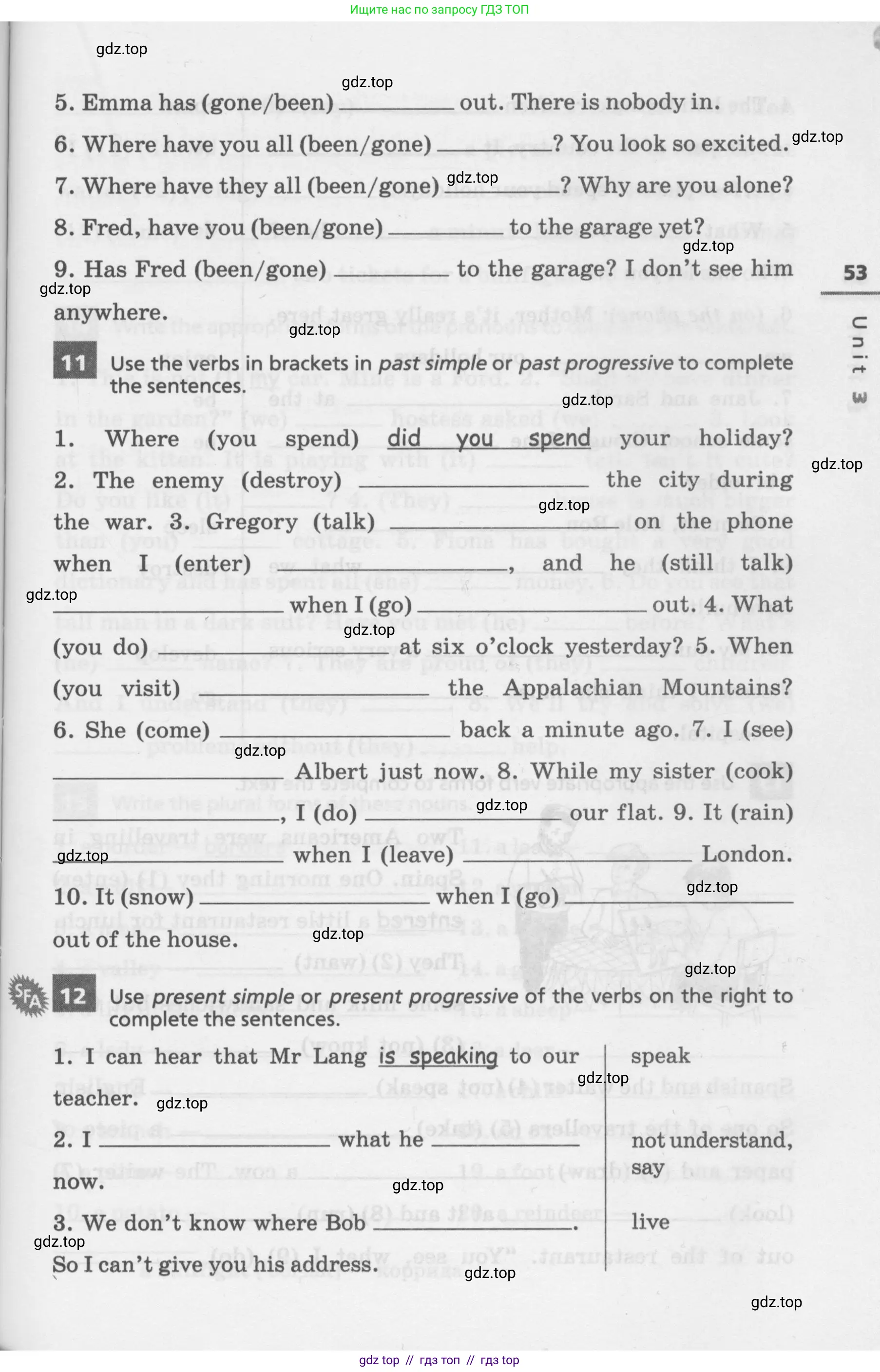 Английский язык (english), 7 класс Лексико-грамматический практикум, авторы: Афанасьева Ольга Васильевна (Afanasyeva Olga), Михеева Ирина Владимировна (Mikheeva Irina), Баранова Ксения Михайловна (Baranova Ksenia), издательство Просвещение, Москва, 2016, белого цвета, страница 53