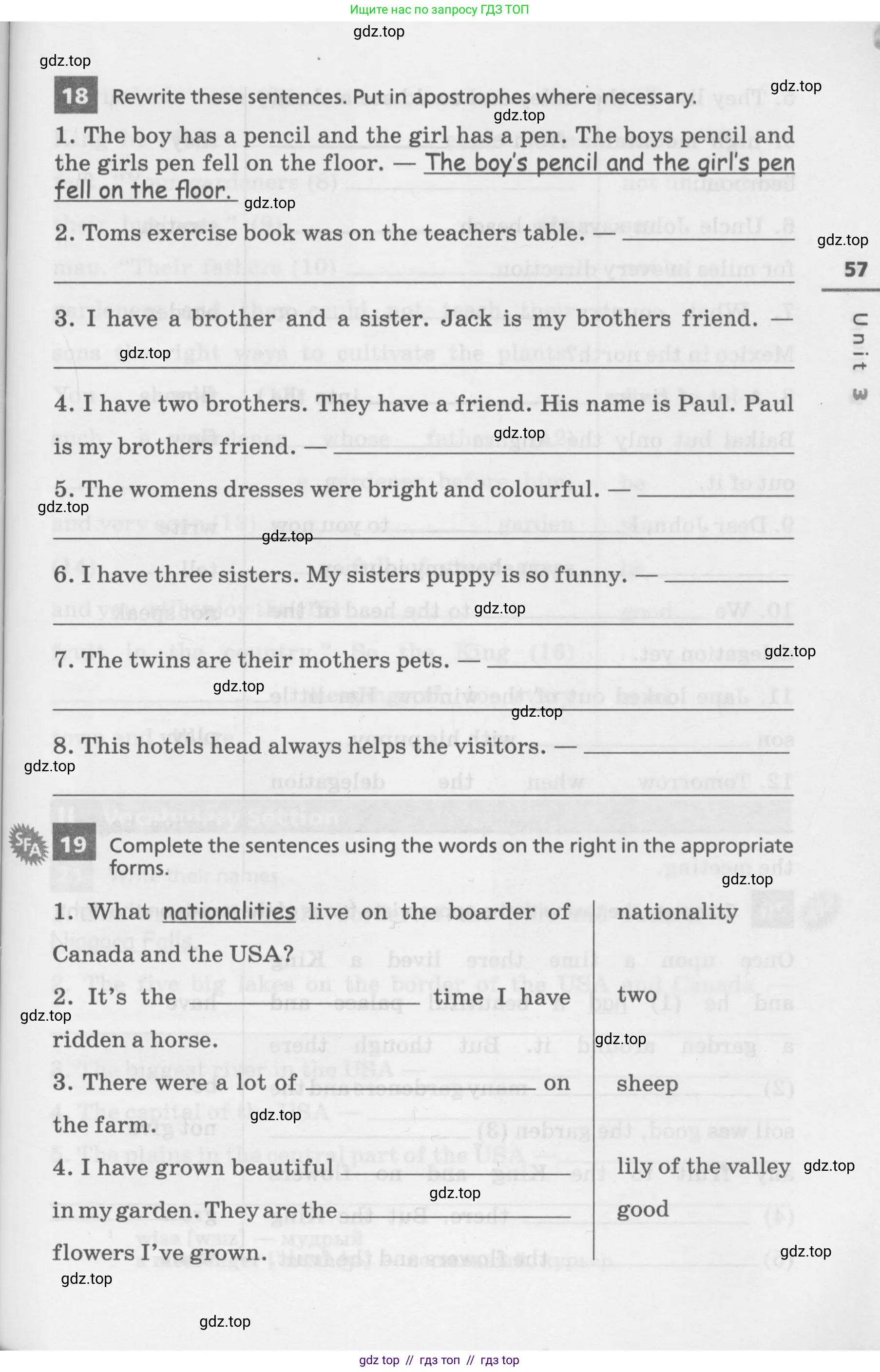 Английский язык (english), 7 класс Лексико-грамматический практикум, авторы: Афанасьева Ольга Васильевна (Afanasyeva Olga), Михеева Ирина Владимировна (Mikheeva Irina), Баранова Ксения Михайловна (Baranova Ksenia), издательство Просвещение, Москва, 2016, белого цвета, страница 57