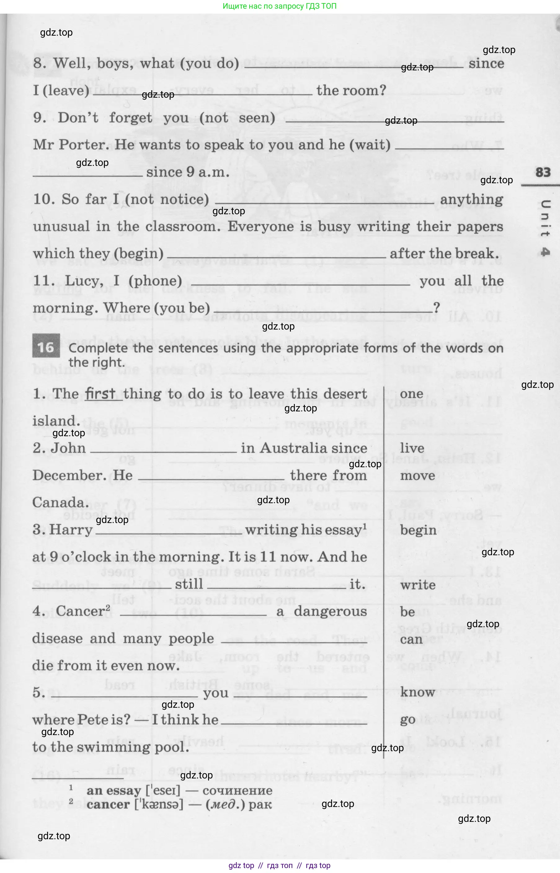 Английский язык (english), 7 класс Лексико-грамматический практикум, авторы: Афанасьева Ольга Васильевна (Afanasyeva Olga), Михеева Ирина Владимировна (Mikheeva Irina), Баранова Ксения Михайловна (Baranova Ksenia), издательство Просвещение, Москва, 2016, белого цвета, страница 83