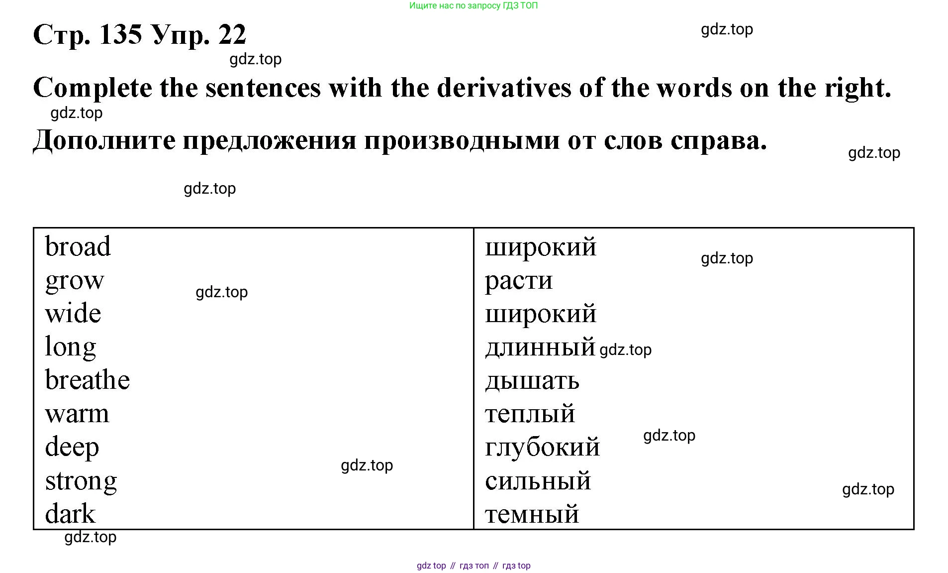 Английский язык (english), 7 класс Лексико-грамматический практикум, авторы: Афанасьева Ольга Васильевна (Afanasyeva Olga), Михеева Ирина Владимировна (Mikheeva Irina), Баранова Ксения Михайловна (Baranova Ksenia), издательство Просвещение, Москва, 2016, белого цвета, страница 135, номер 22, Решение