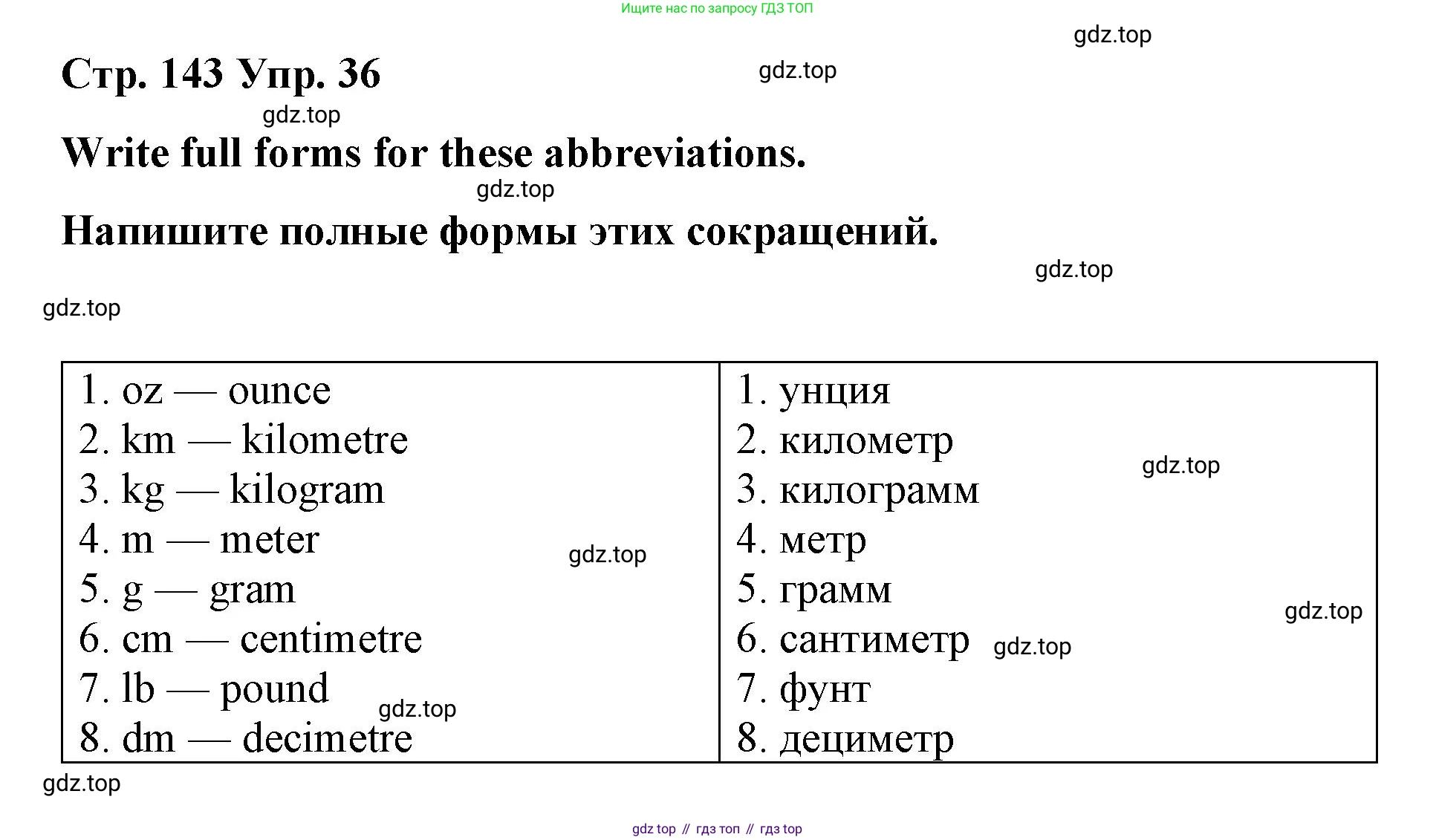 Английский язык (english), 7 класс Лексико-грамматический практикум, авторы: Афанасьева Ольга Васильевна (Afanasyeva Olga), Михеева Ирина Владимировна (Mikheeva Irina), Баранова Ксения Михайловна (Baranova Ksenia), издательство Просвещение, Москва, 2016, белого цвета, страница 143, номер 36, Решение