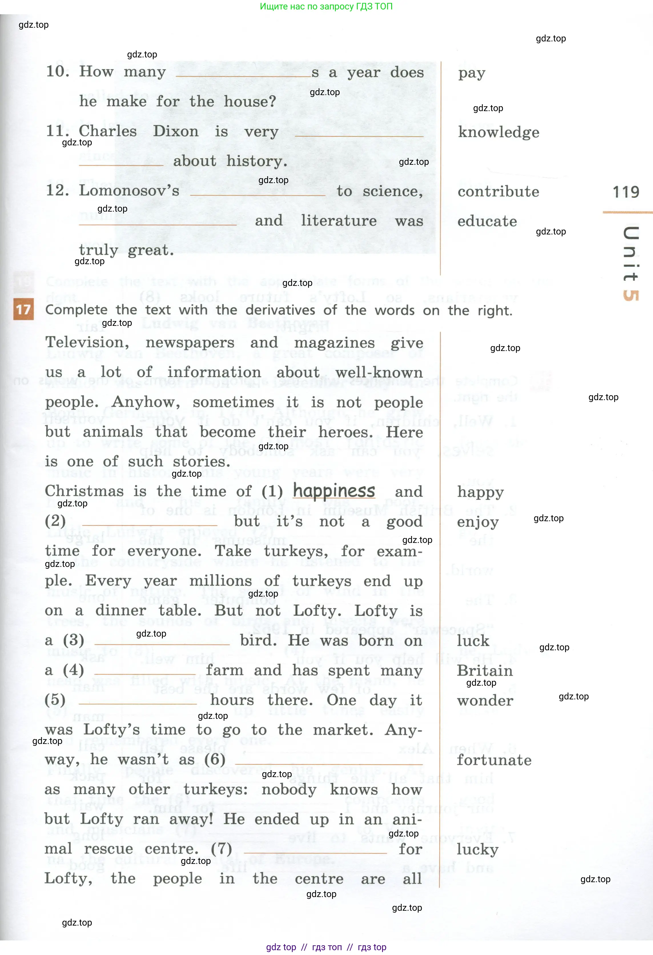 Английский язык (english), 7 класс рабочая тетрадь, авторы: Афанасьева Ольга Васильевна (Afanasyeva Olga), Михеева Ирина Владимировна (Mikheeva Irina), Баранова Ксения Михайловна (Baranova Ksenia), издательство Просвещение, Москва, 2024, белого цвета, страница 119