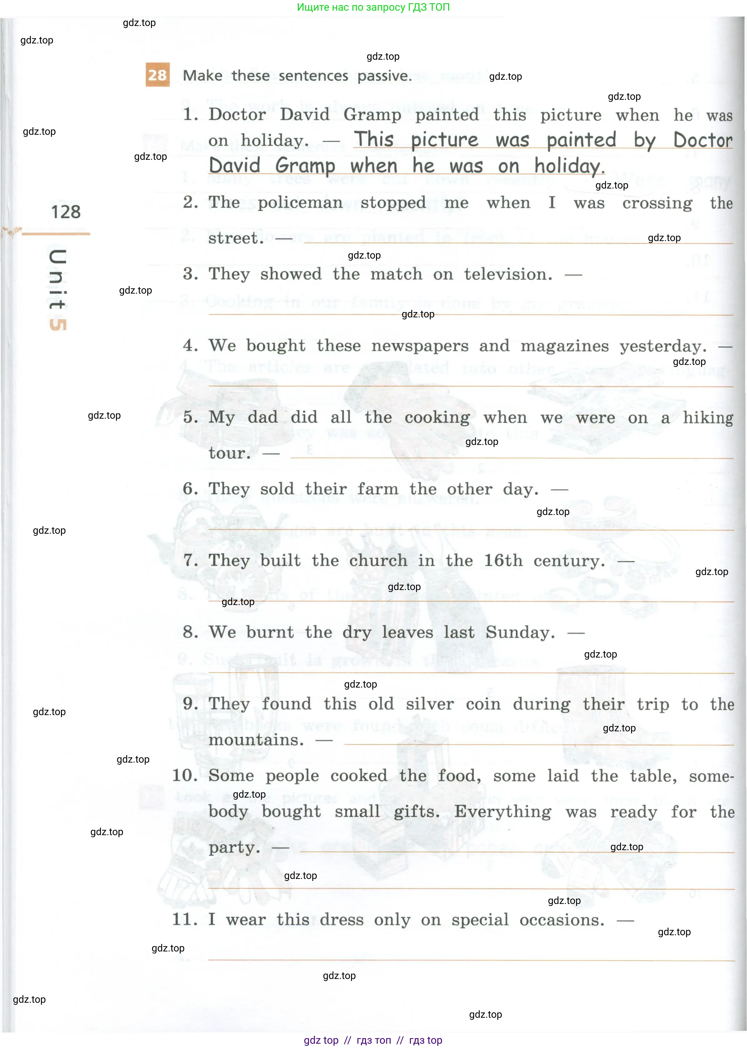 Английский язык (english), 7 класс рабочая тетрадь, авторы: Афанасьева Ольга Васильевна (Afanasyeva Olga), Михеева Ирина Владимировна (Mikheeva Irina), Баранова Ксения Михайловна (Baranova Ksenia), издательство Просвещение, Москва, 2024, белого цвета, страница 128