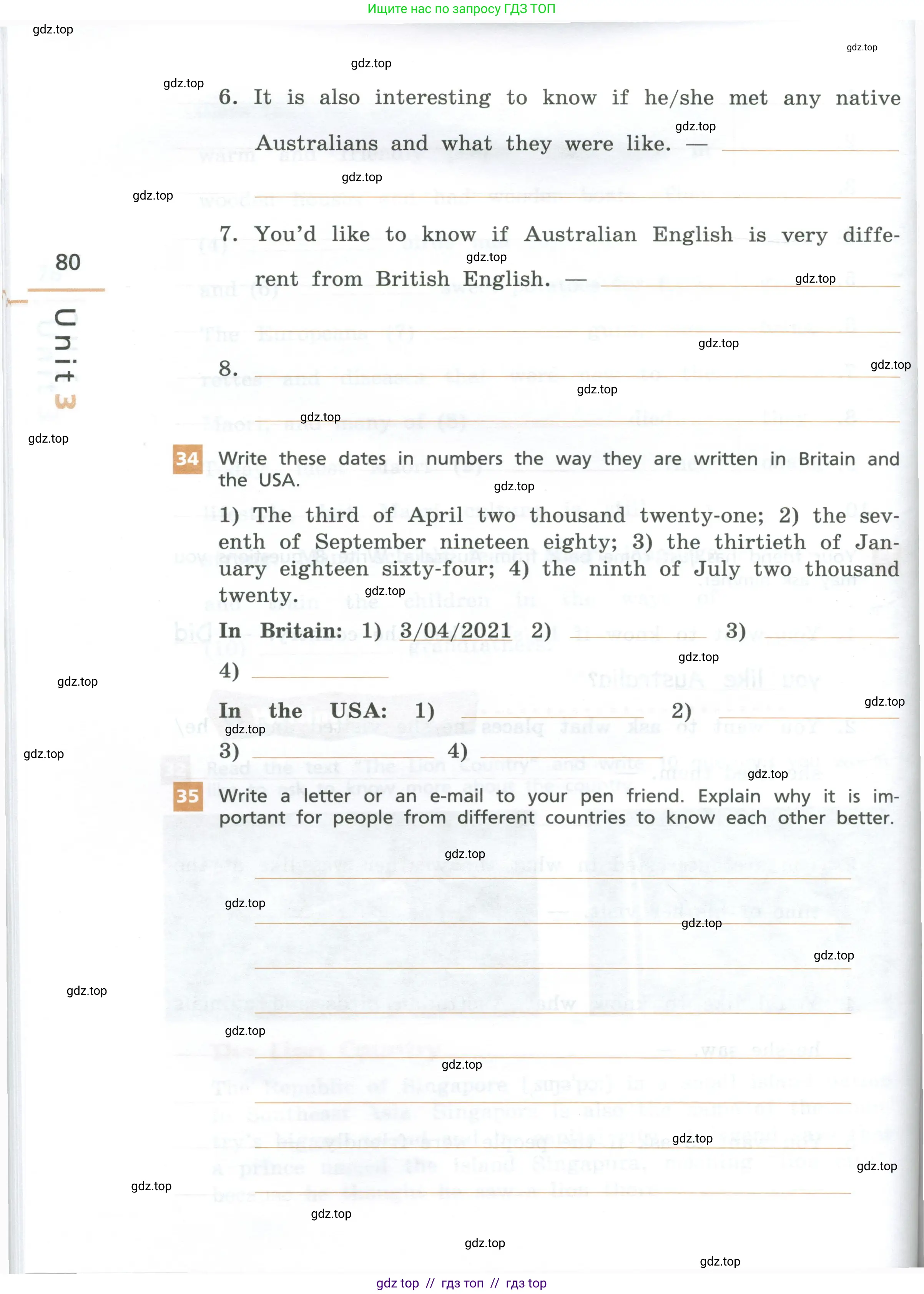 Английский язык (english), 7 класс рабочая тетрадь, авторы: Афанасьева Ольга Васильевна (Afanasyeva Olga), Михеева Ирина Владимировна (Mikheeva Irina), Баранова Ксения Михайловна (Baranova Ksenia), издательство Просвещение, Москва, 2024, белого цвета, страница 80