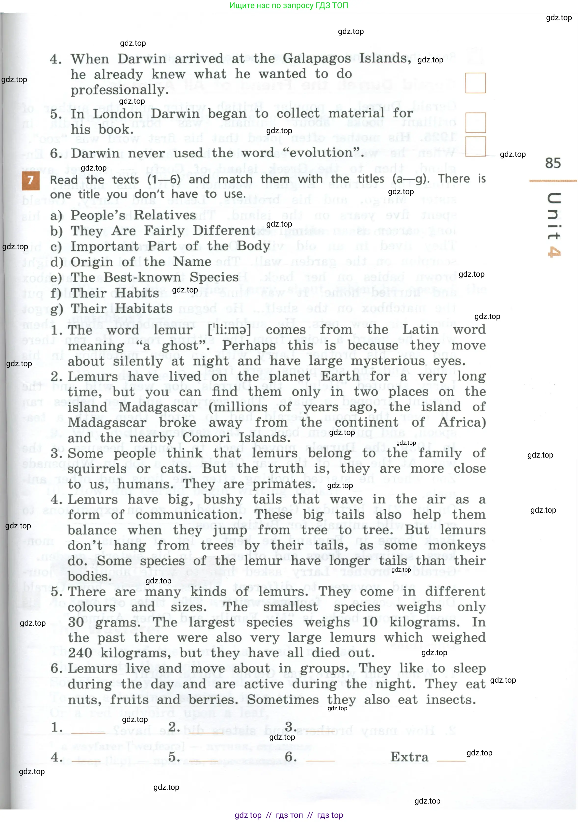 Английский язык (english), 7 класс рабочая тетрадь, авторы: Афанасьева Ольга Васильевна (Afanasyeva Olga), Михеева Ирина Владимировна (Mikheeva Irina), Баранова Ксения Михайловна (Baranova Ksenia), издательство Просвещение, Москва, 2024, белого цвета, страница 85