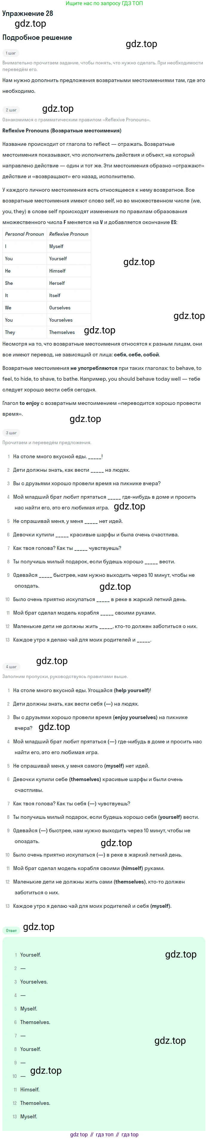 Английский язык (english), 7 класс рабочая тетрадь, авторы: Афанасьева Ольга Васильевна (Afanasyeva Olga), Михеева Ирина Владимировна (Mikheeva Irina), Баранова Ксения Михайловна (Baranova Ksenia), издательство Просвещение, Москва, 2024, белого цвета, страница 128, номер 28, Решение 2016-2023