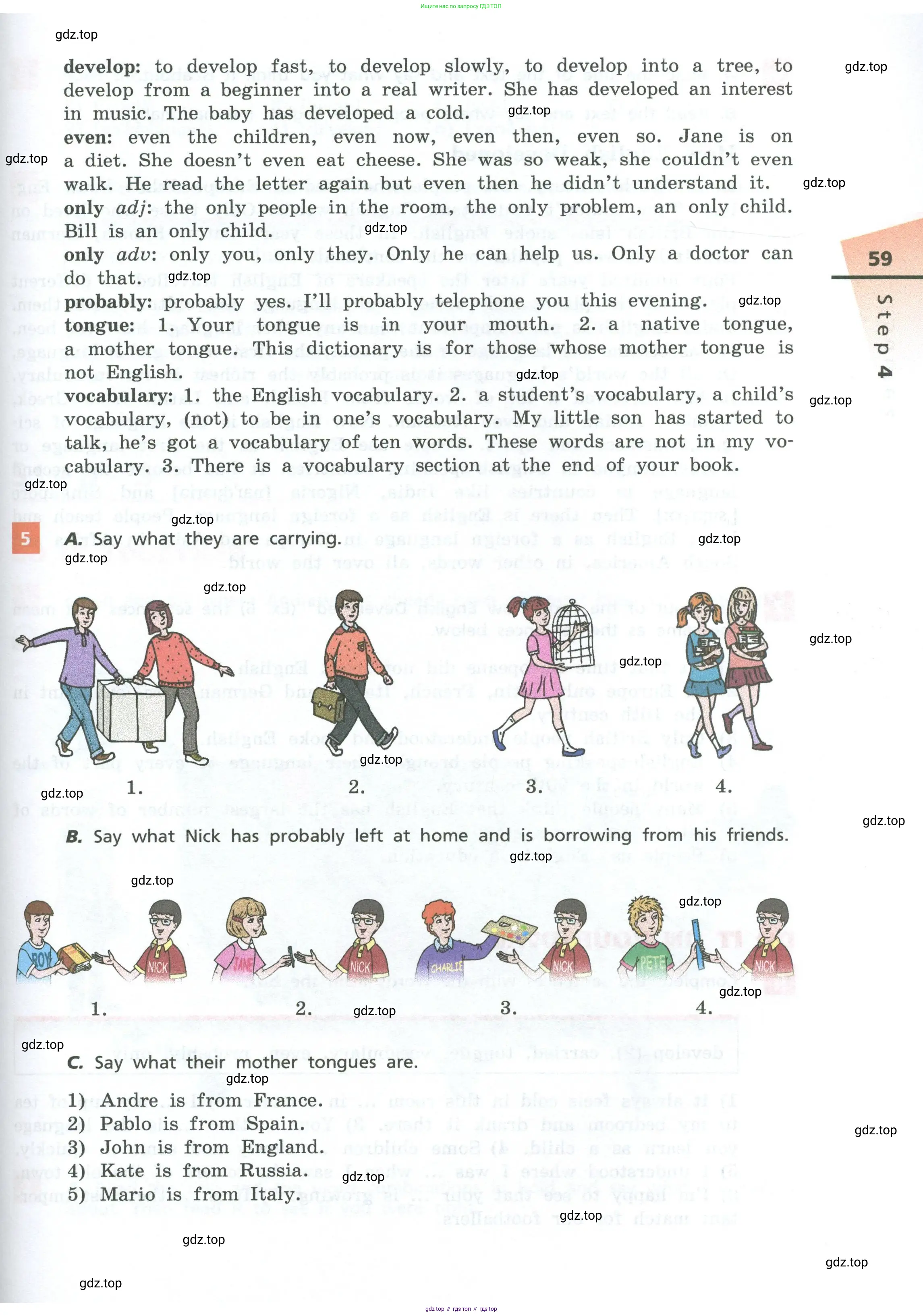 Английский язык (english), 7 класс Учебник, авторы: Афанасьева Ольга Васильевна (Afanasyeva Olga), Михеева Ирина Владимировна (Mikheeva Irina), Баранова Ксения Михайловна (Baranova Ksenia), издательство Просвещение, Москва, 2024, Часть 1, страница 59
