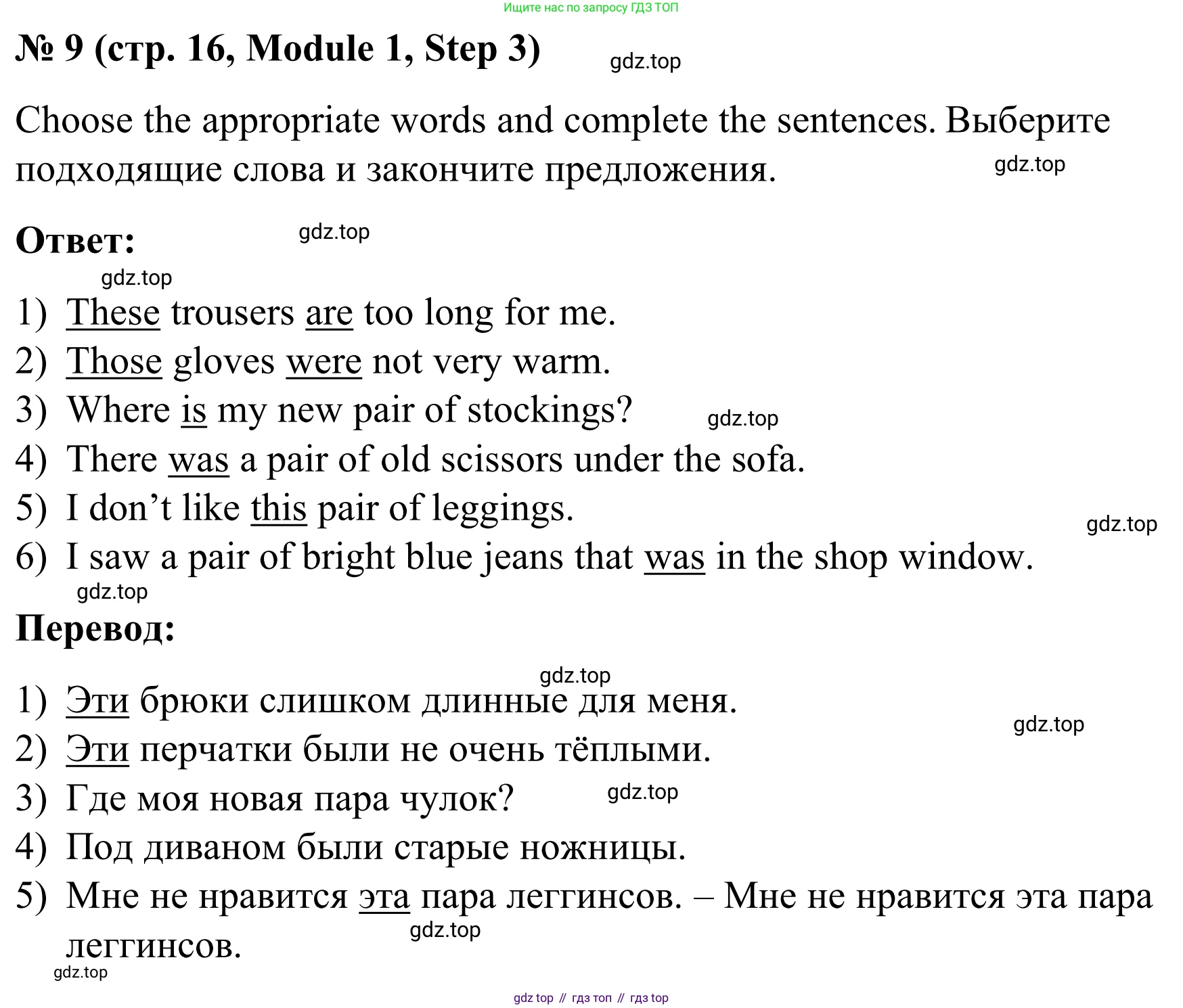 Английский язык (english), 7 класс Учебник, авторы: Афанасьева Ольга Васильевна (Afanasyeva Olga), Михеева Ирина Владимировна (Mikheeva Irina), Баранова Ксения Михайловна (Baranova Ksenia), издательство Просвещение, Москва, 2024, Часть 1, страница 16, номер 9, Решение 2024
