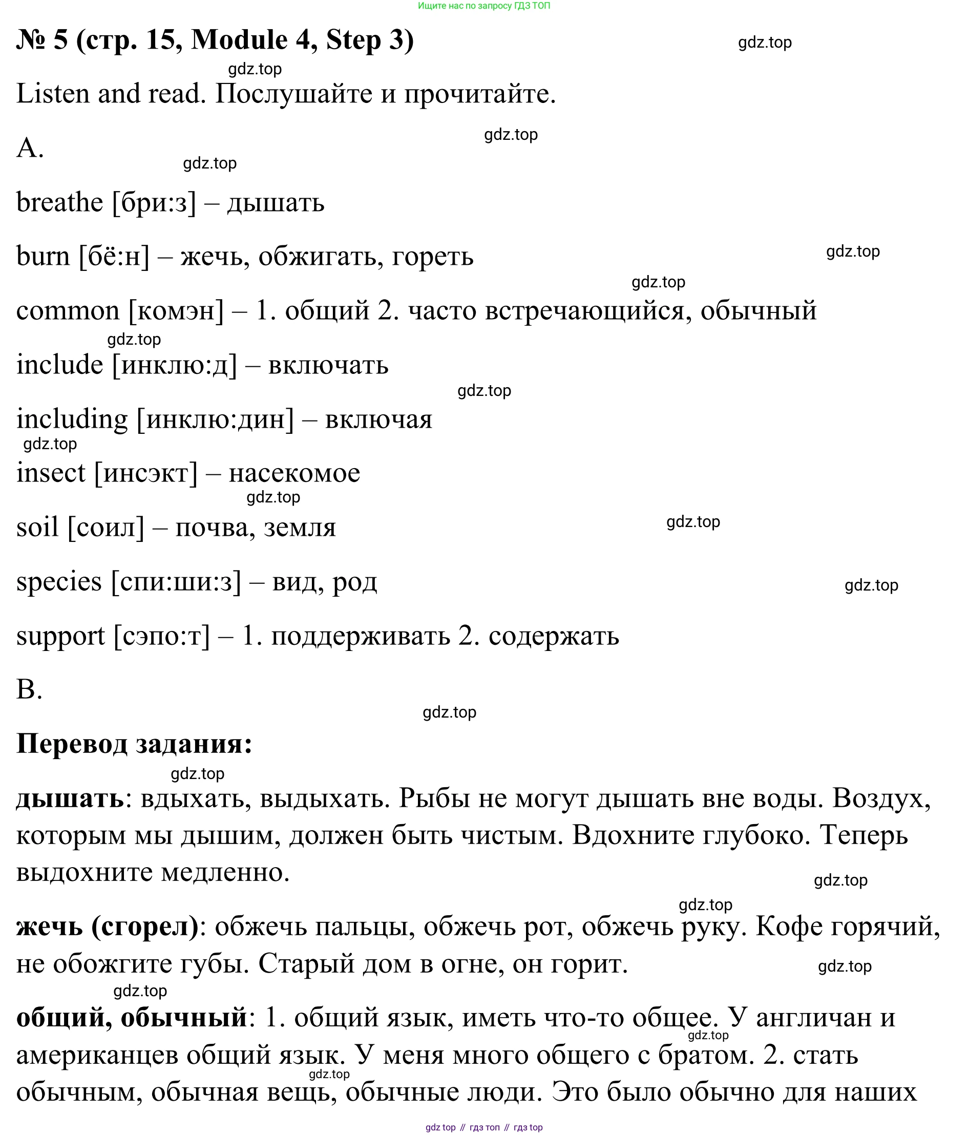 Английский язык (english), 7 класс Учебник, авторы: Афанасьева Ольга Васильевна (Afanasyeva Olga), Михеева Ирина Владимировна (Mikheeva Irina), Баранова Ксения Михайловна (Baranova Ksenia), издательство Просвещение, Москва, 2024, Часть 2, страница 15, номер 5, Решение 2024