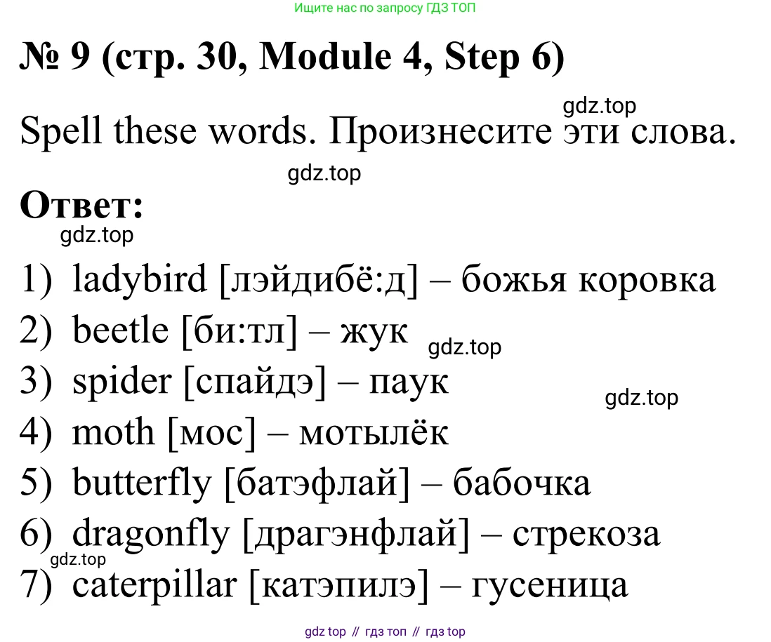 Английский язык (english), 7 класс Учебник, авторы: Афанасьева Ольга Васильевна (Afanasyeva Olga), Михеева Ирина Владимировна (Mikheeva Irina), Баранова Ксения Михайловна (Baranova Ksenia), издательство Просвещение, Москва, 2024, Часть 2, страница 30, номер 9, Решение 2024