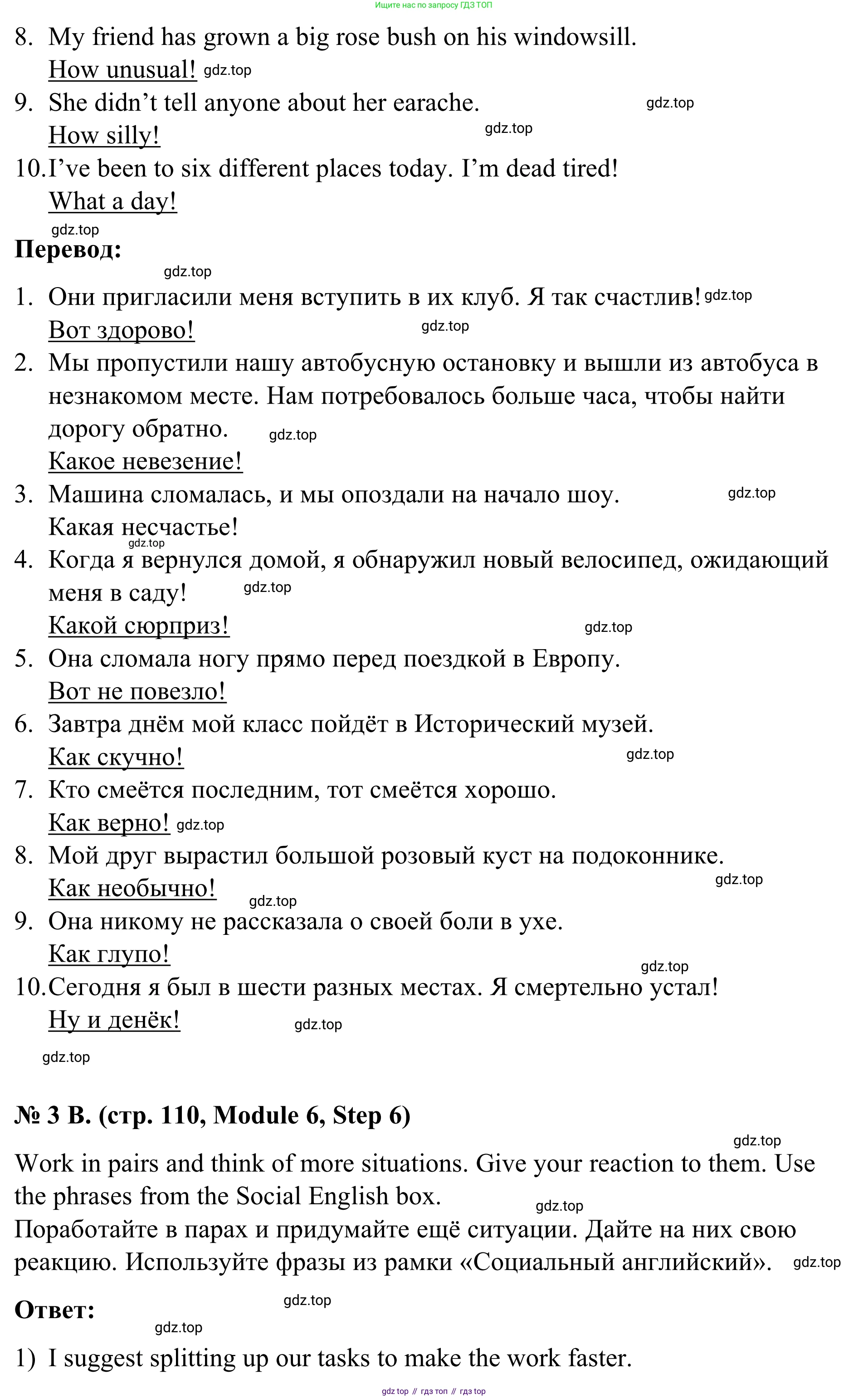 Английский язык (english), 7 класс Учебник, авторы: Афанасьева Ольга Васильевна (Afanasyeva Olga), Михеева Ирина Владимировна (Mikheeva Irina), Баранова Ксения Михайловна (Baranova Ksenia), издательство Просвещение, Москва, 2024, Часть 2, страница 110, номер 3, Решение 2024 (продолжение 2)