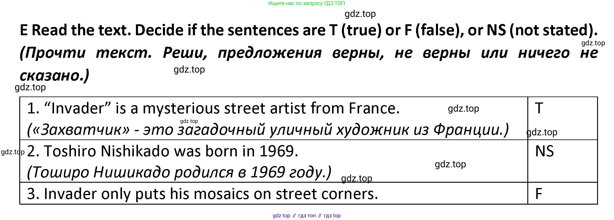 ГДЗ Английский язык (english), 7 класс контрольные задания (test booklet), авторы: Баранова Ксения Михайловна (Baranova Ksenia), Дули Дженни (Dooley Jenny), Мильруд Радислав Петрович (Millrood Radislav), Эванс Вирджиния (Evans Virginia), издательство Просвещение, Москва, 2023, серого цвета, страница 32, номер E, Решение 1 (2023-2027)